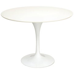 Midcentury Saarinen Style White Tulip Table