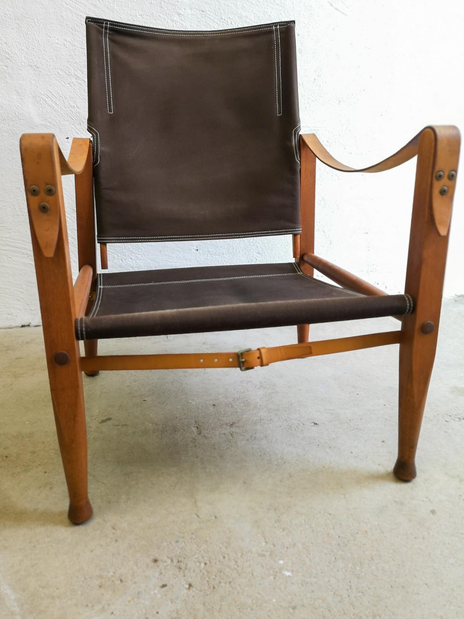 Danish Midcentury Safari Chair Kaare Klint by Rud Rasmussen