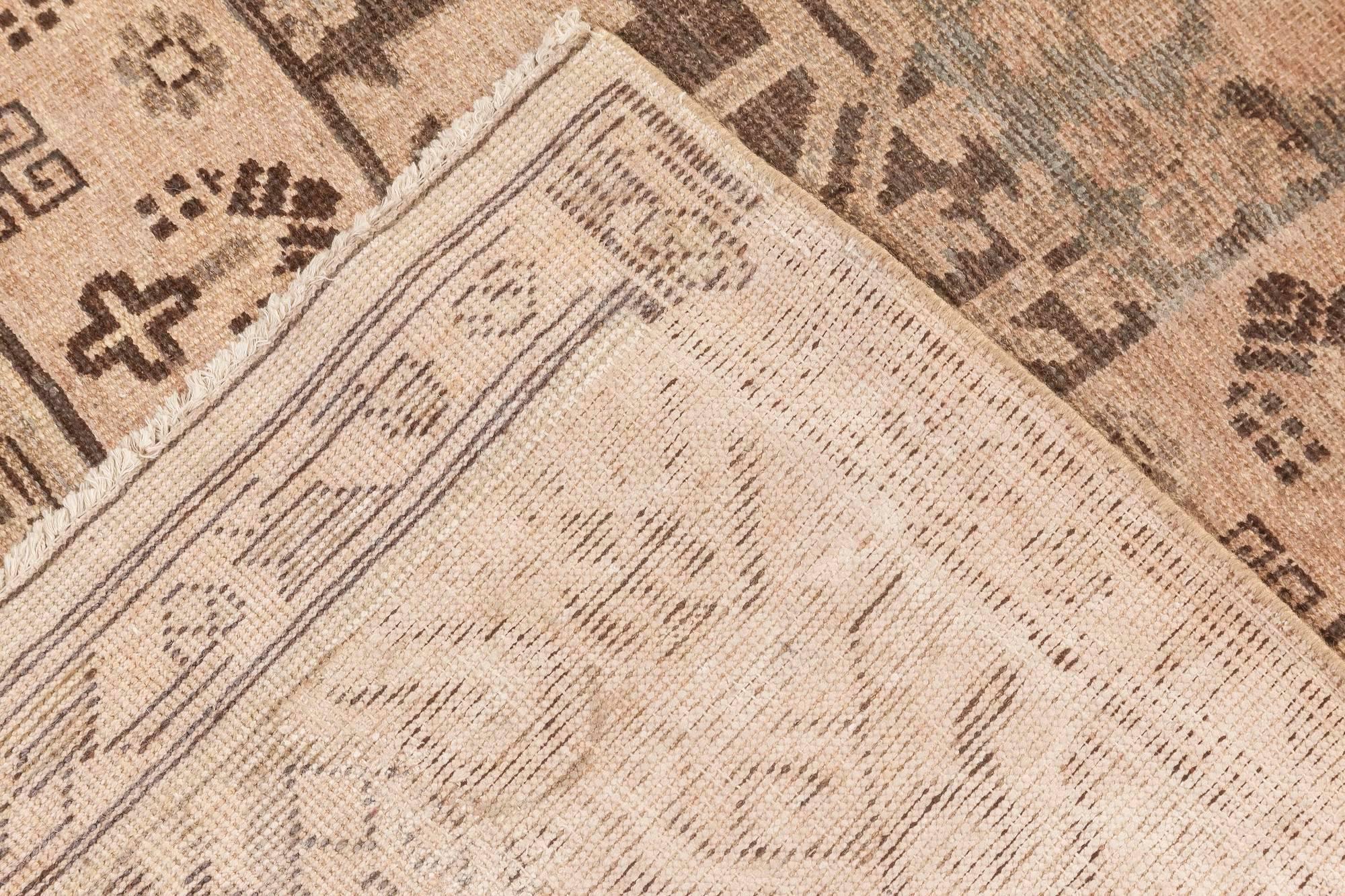 20th Century Doris Leslie Blau Midcentury Samarkand Hand Knotted Wool Rug For Sale