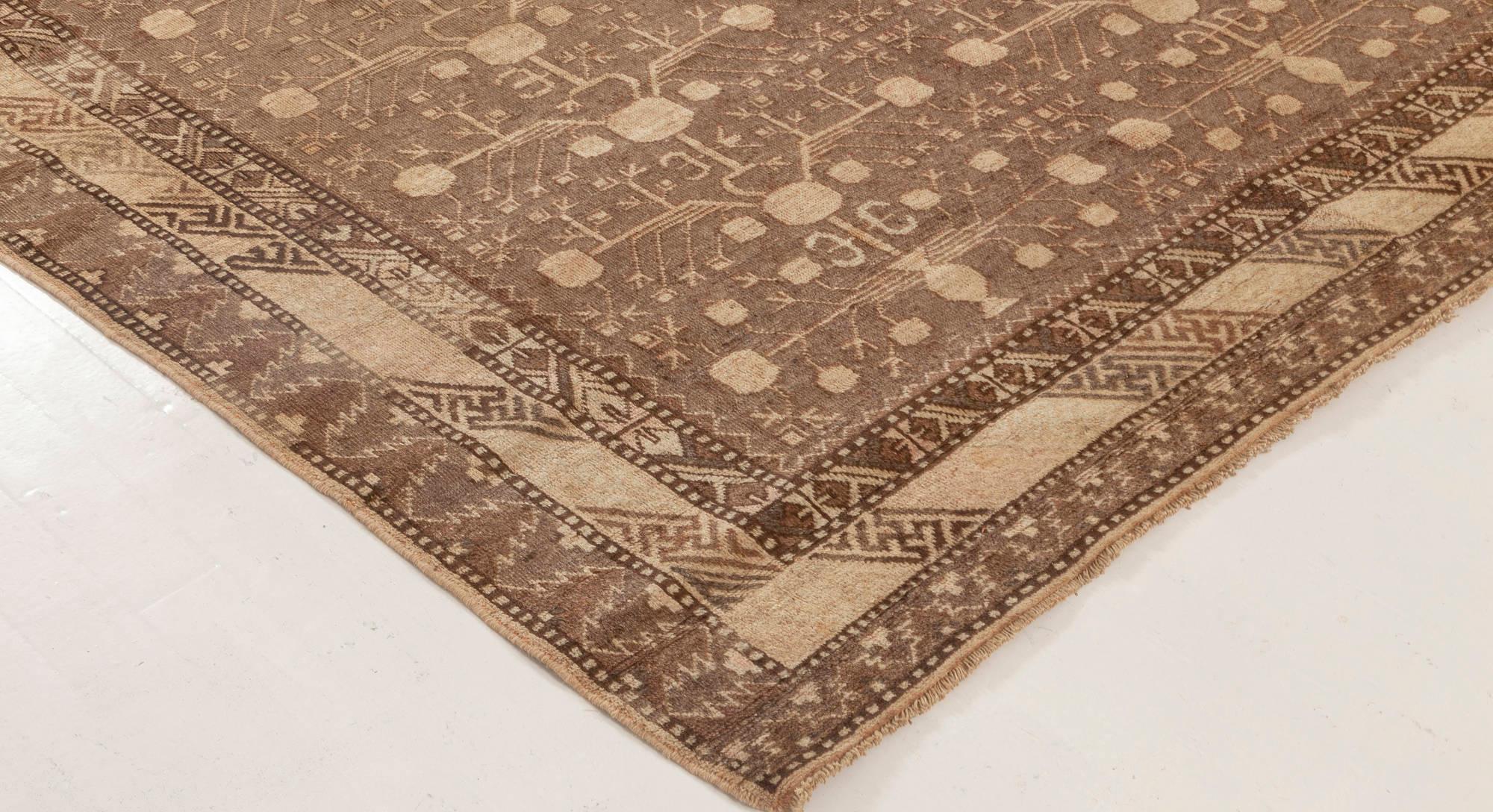 Doris Leslie Blau Alfombra de lana hecha a mano Samarcanda de mediados de siglo en venta 1