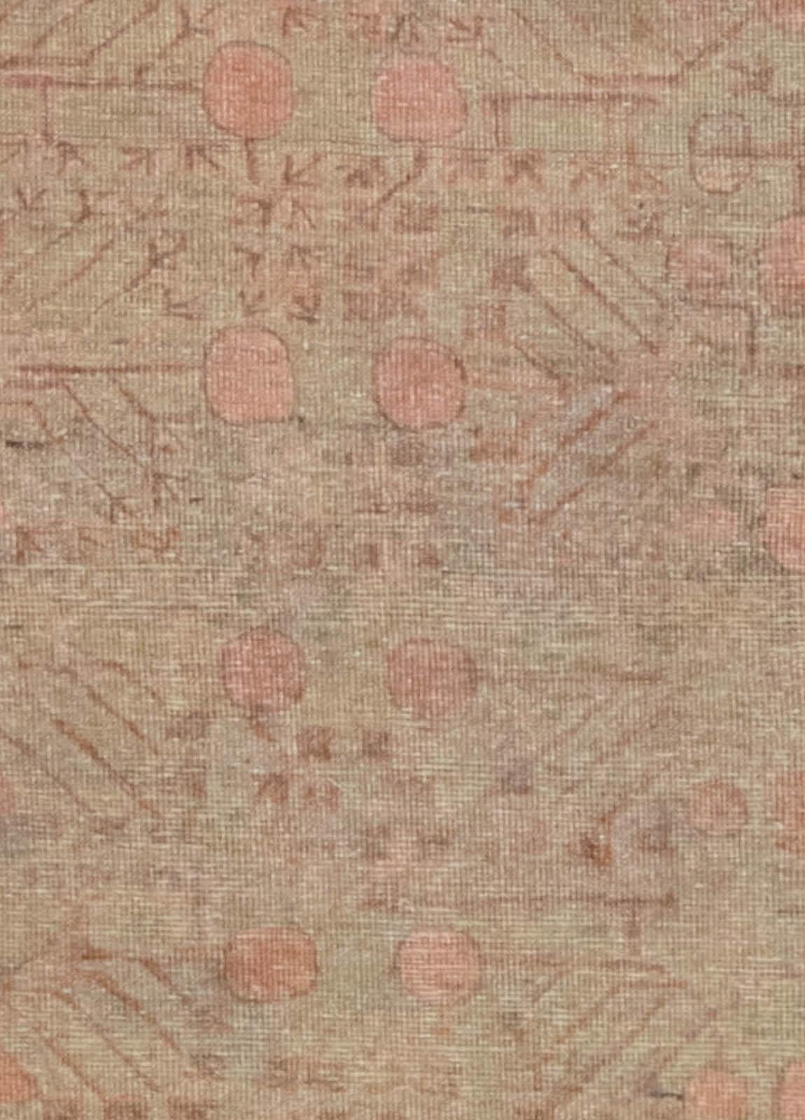 Midcentury Samarkand handmade wool rug.
Size: 6'8