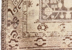 Handgewebter Samarkand-Wollteppich Doris Leslie Blau aus der Mitte des Jahrhunderts