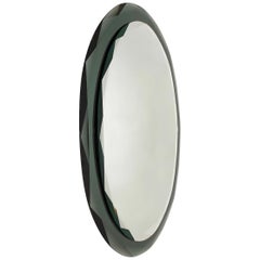 Midcentury Santambrogio & De Berti Oval Italian Scalloped Wall Mirror, 1950s