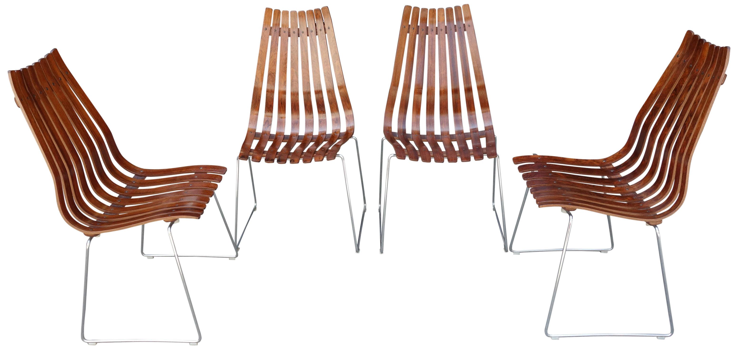 Scandinavian Modern Midcentury Scandia Chairs by Hans Brattrud for Hove Mobler