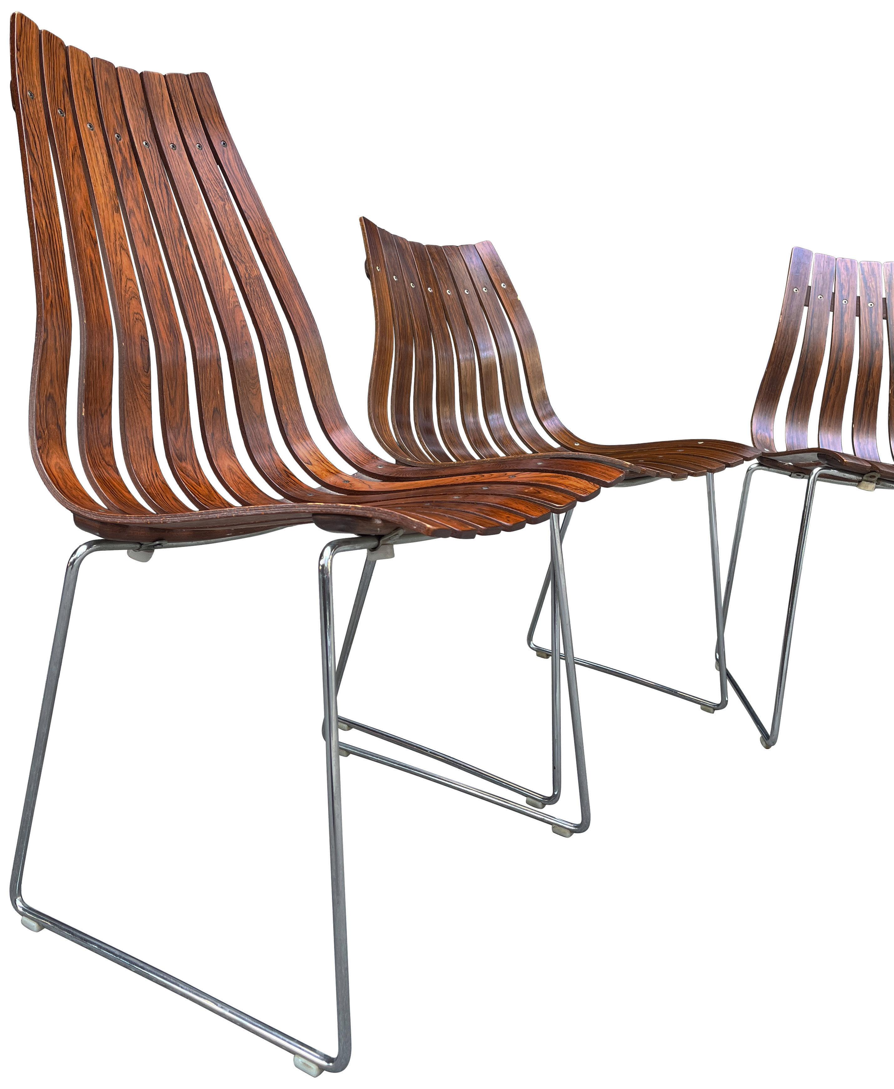 Skandinavische Stühle aus der Mitte des Jahrhunderts von Hans Brattrud für Hove Mobler (Skandinavische Moderne) im Angebot