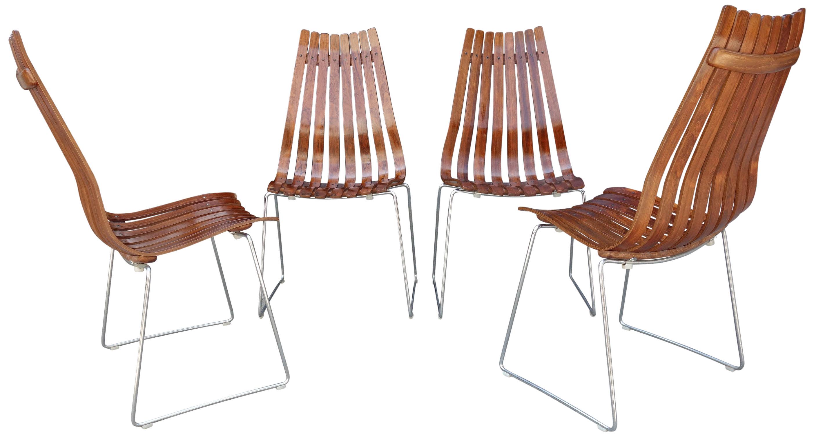 Norwegian Midcentury Scandia Chairs by Hans Brattrud for Hove Mobler