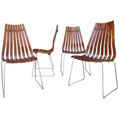 Midcentury Scandia Chairs by Hans Brattrud for Hove Mobler