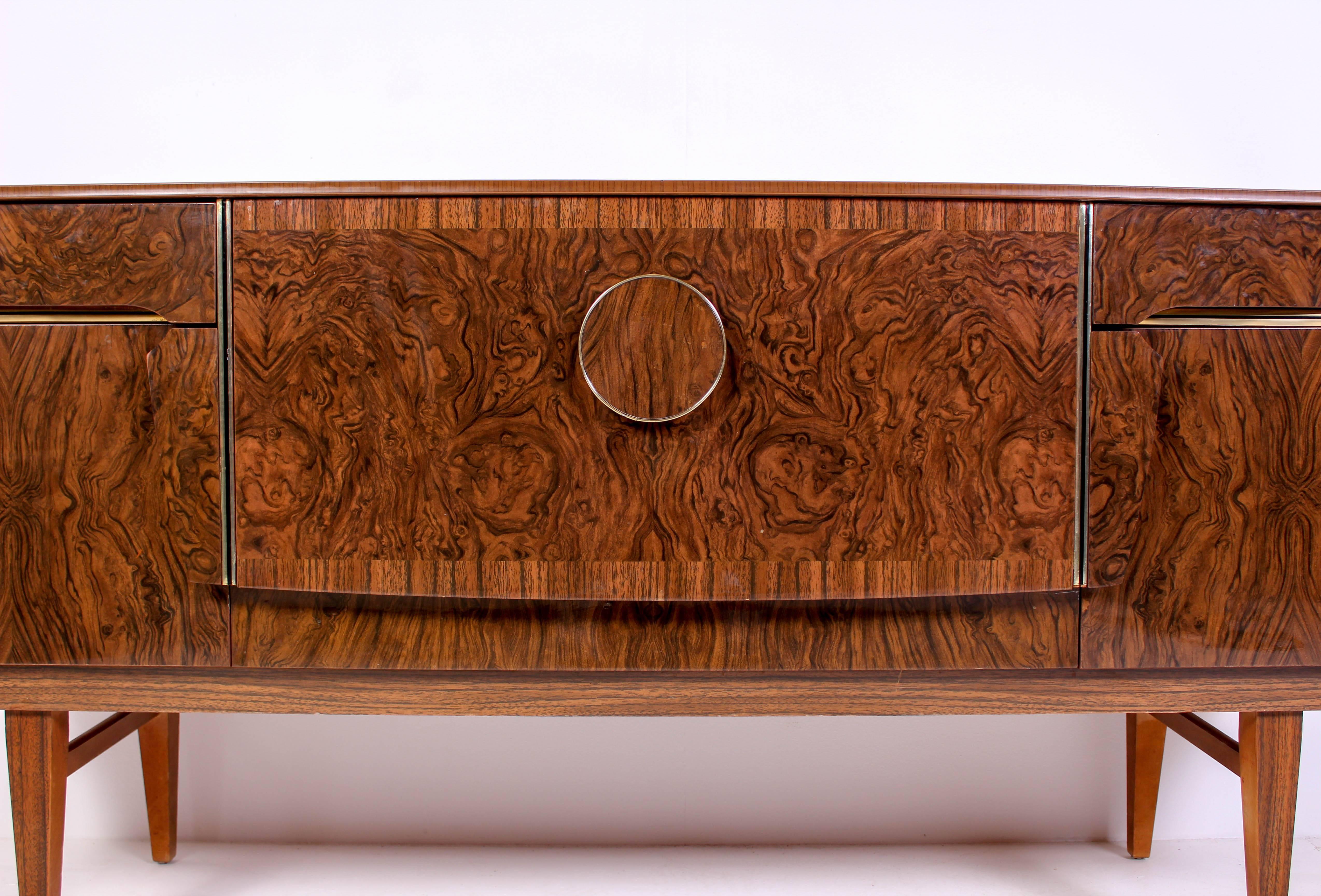 Midcentury Scandinavian Art Deco Style Sideboard In Good Condition In Malmo, SE