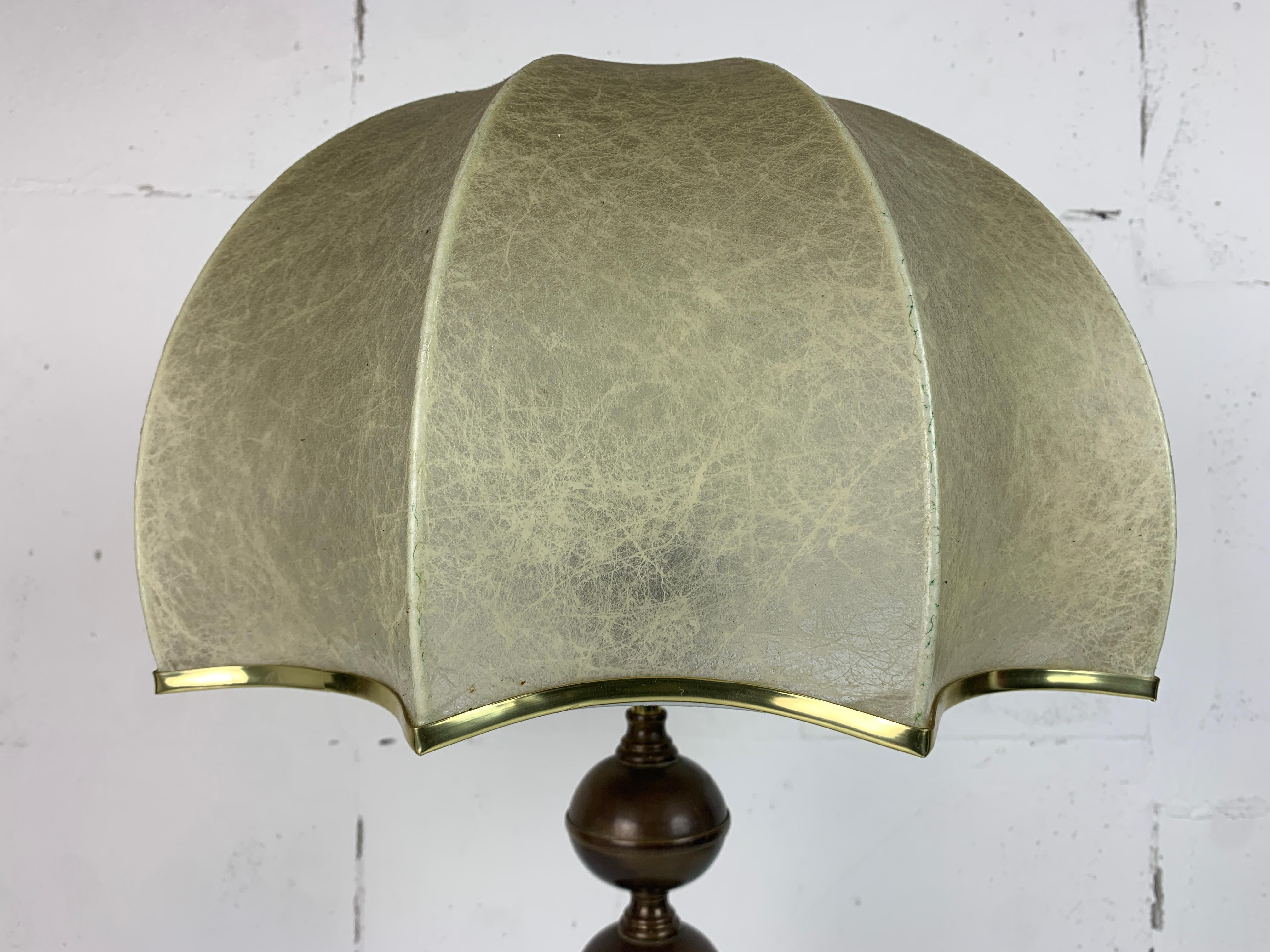 Midcentury Scandinavian brass cocoon mushroom lamp, Borens Boras, Sweden 1960s For Sale 4
