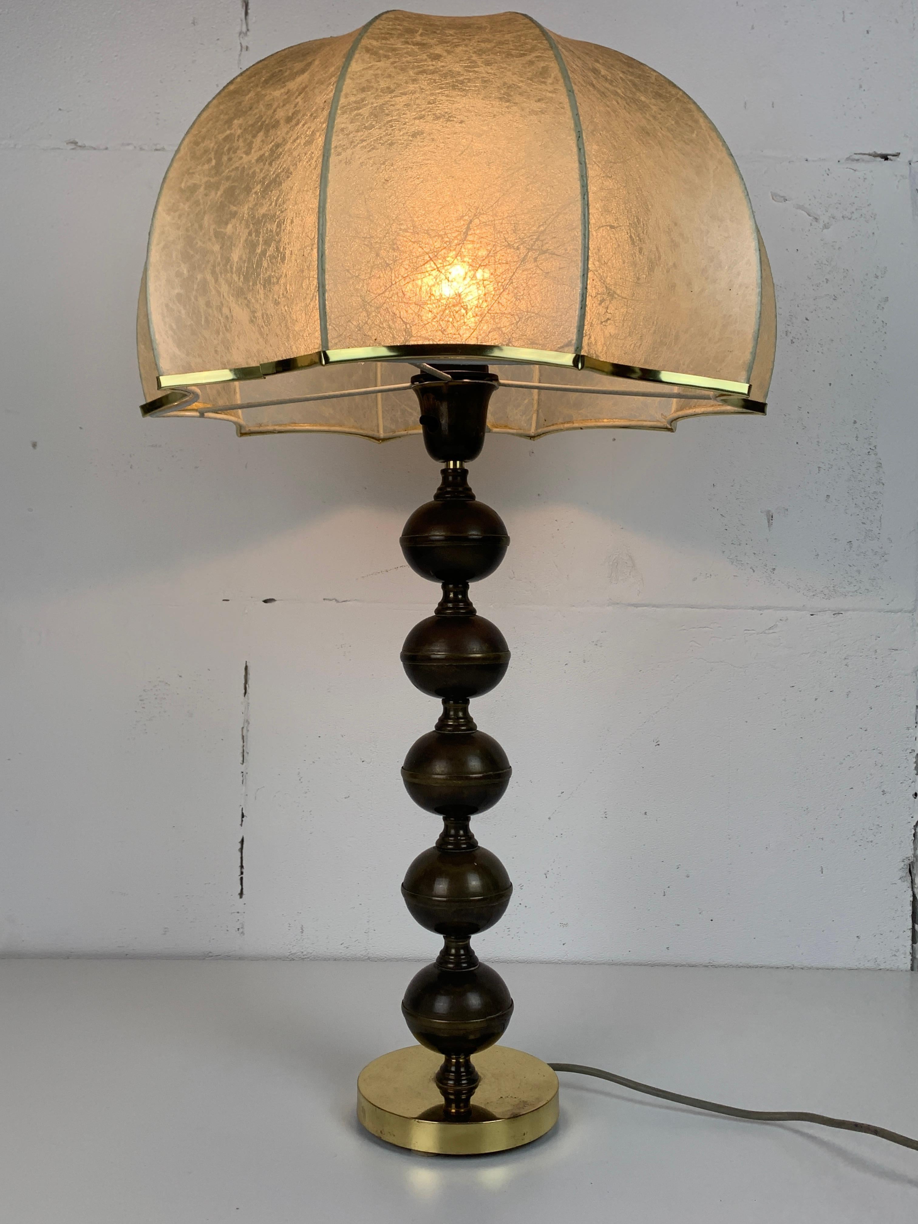 Midcentury Scandinavian brass cocoon mushroom lamp, Borens Boras, Sweden 1960s For Sale 5