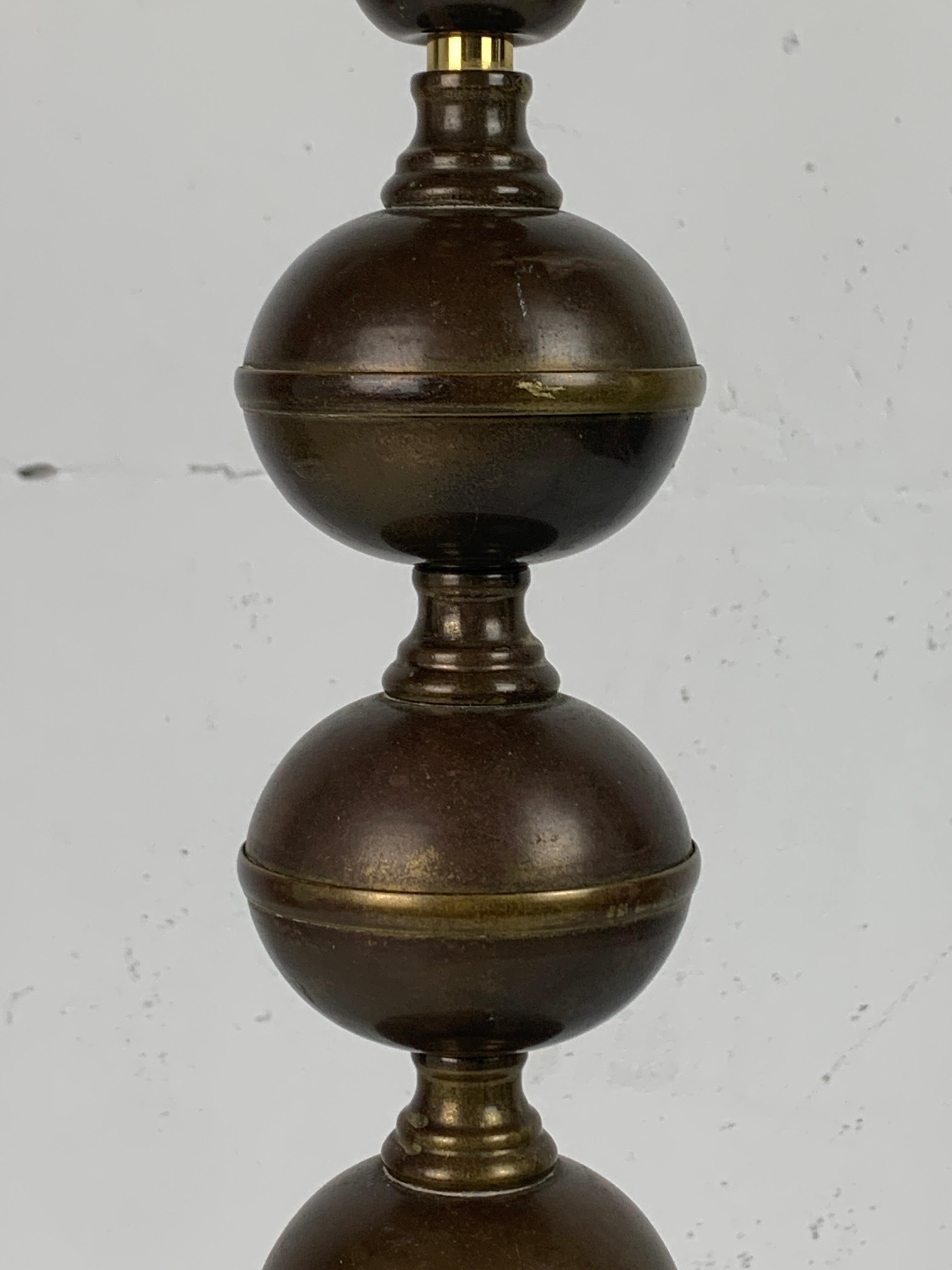 Midcentury Scandinavian brass cocoon mushroom lamp, Borens Boras, Sweden 1960s For Sale 7