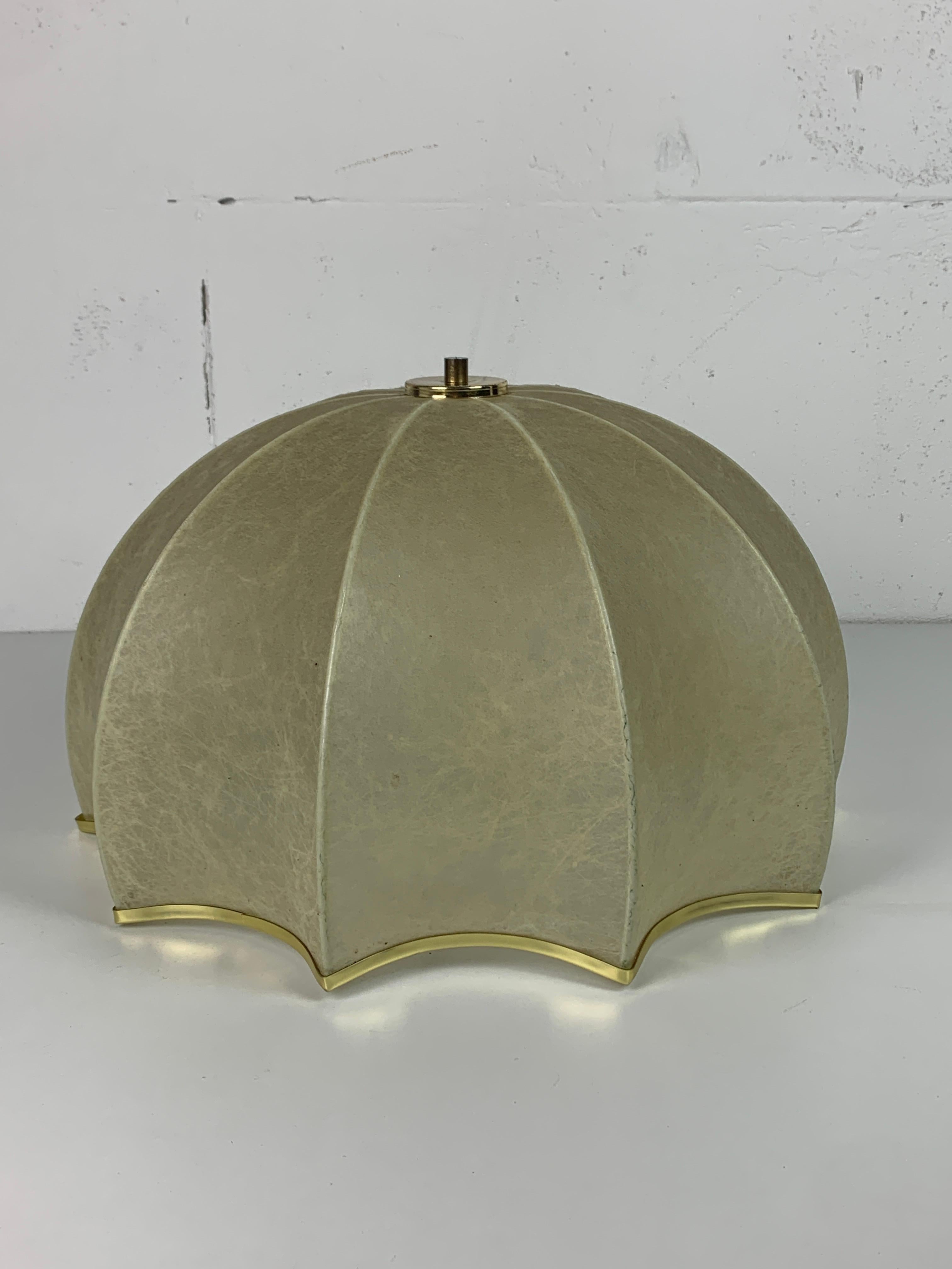 Midcentury Scandinavian brass cocoon mushroom lamp, Borens Boras, Sweden 1960s For Sale 9