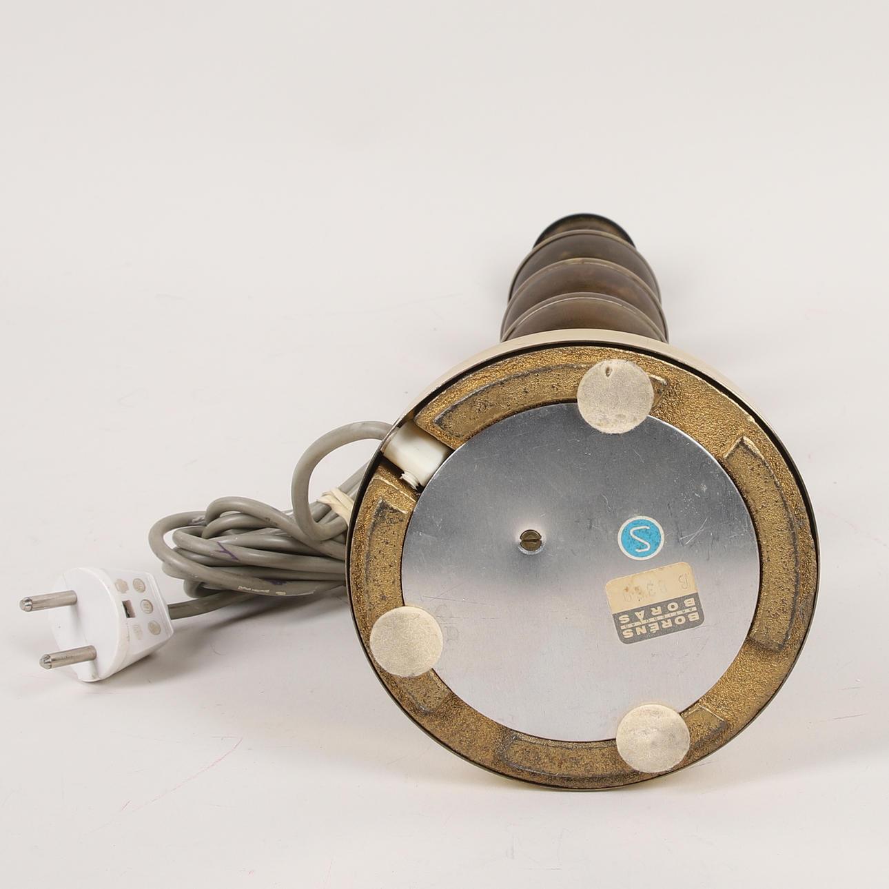 Midcentury Scandinavian brass cocoon mushroom lamp, Borens Boras, Sweden 1960s For Sale 11