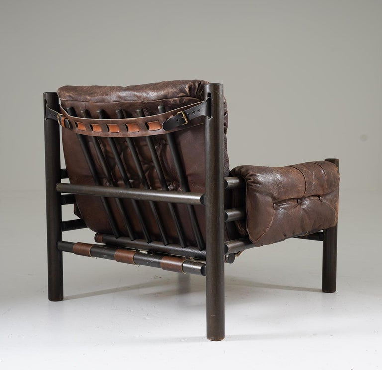 20th Century Midcentury Scandinavian Bruksbo Safari Chairs For Sale