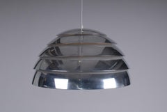 Midcentury Scandinavian Ceiling Lamp Agne Jakobsson Polished Aluminium, 1960s