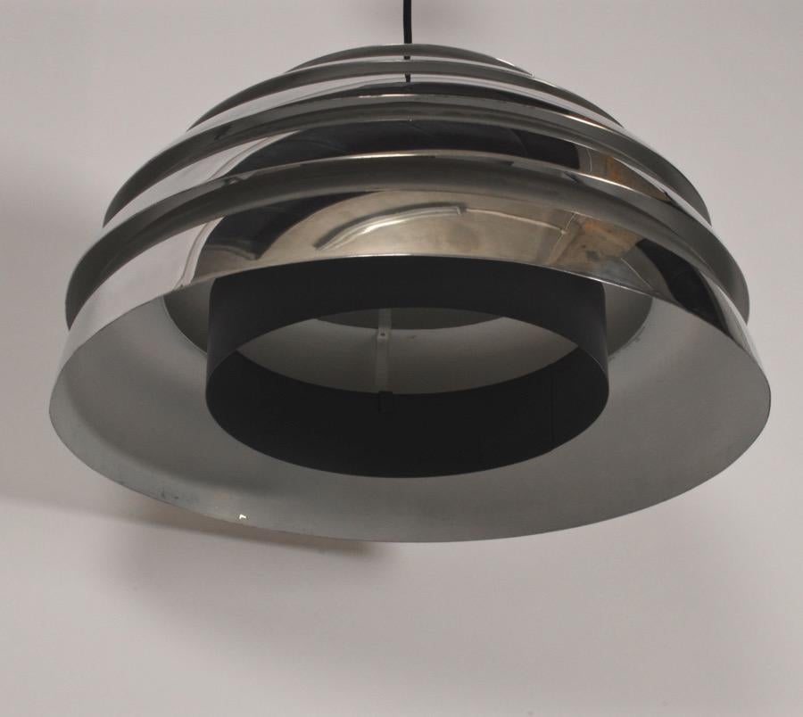 Mid-Century Modern Midcentury Scandinavian Ceiling Lamp Agne Jakobsson Polished Aluminium, 1960s For Sale