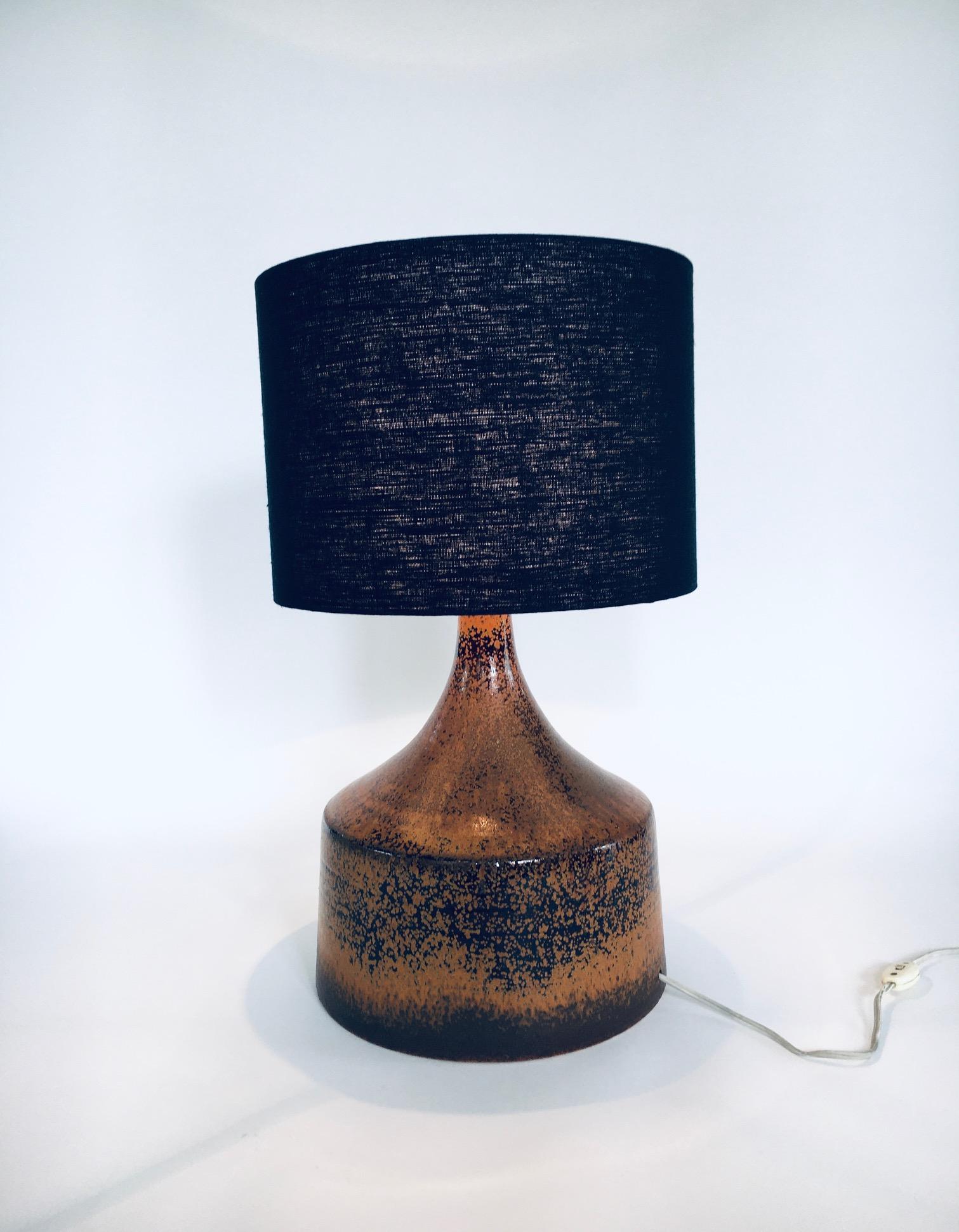 Midcentury Scandinavian Design Ceramic Table Lamp by Aypot, Sweden 1970's For Sale 5