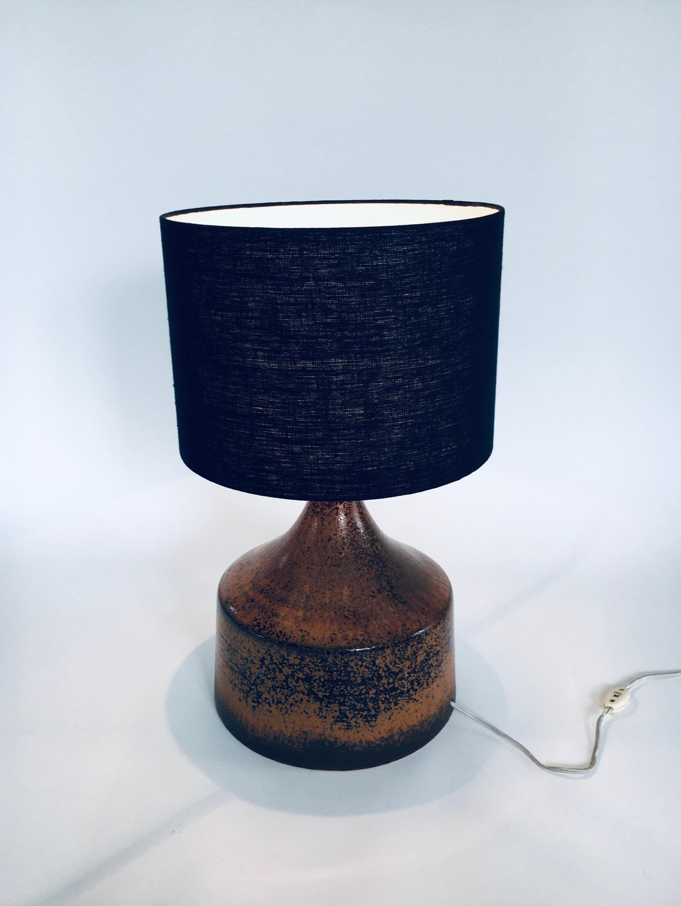 Midcentury Scandinavian Design Ceramic Table Lamp by Aypot, Sweden 1970's For Sale 6