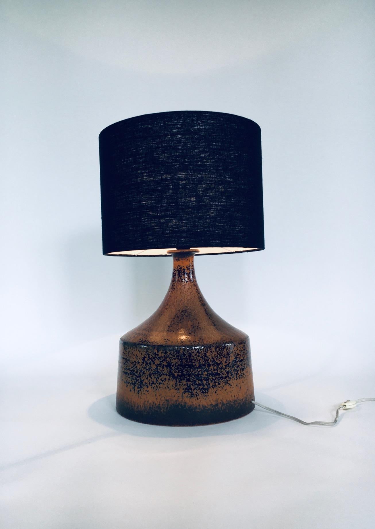 Midcentury Scandinavian Design Ceramic Table Lamp by Aypot, Sweden 1970's For Sale 7