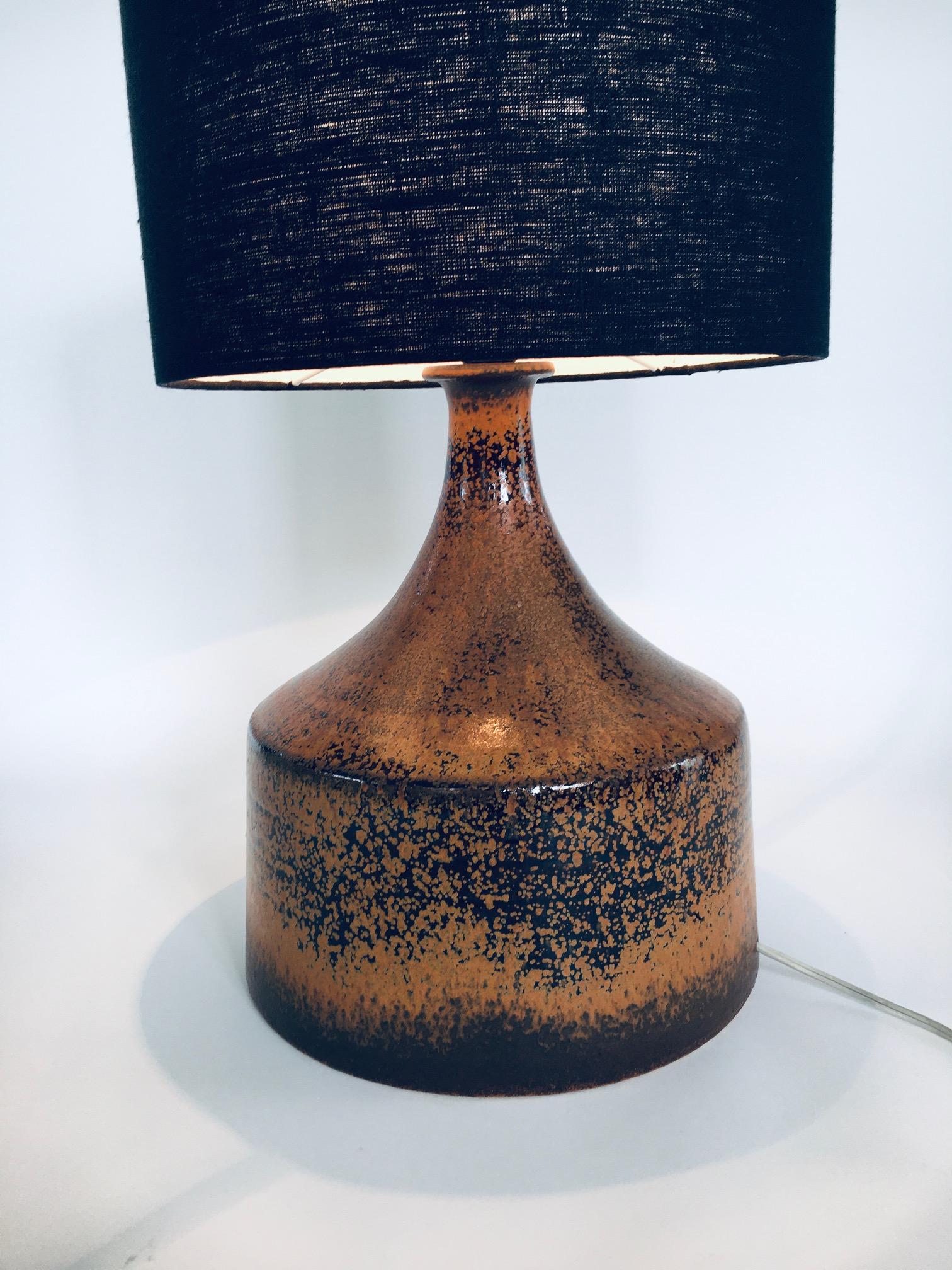 Midcentury Scandinavian Design Ceramic Table Lamp by Aypot, Sweden 1970's For Sale 8
