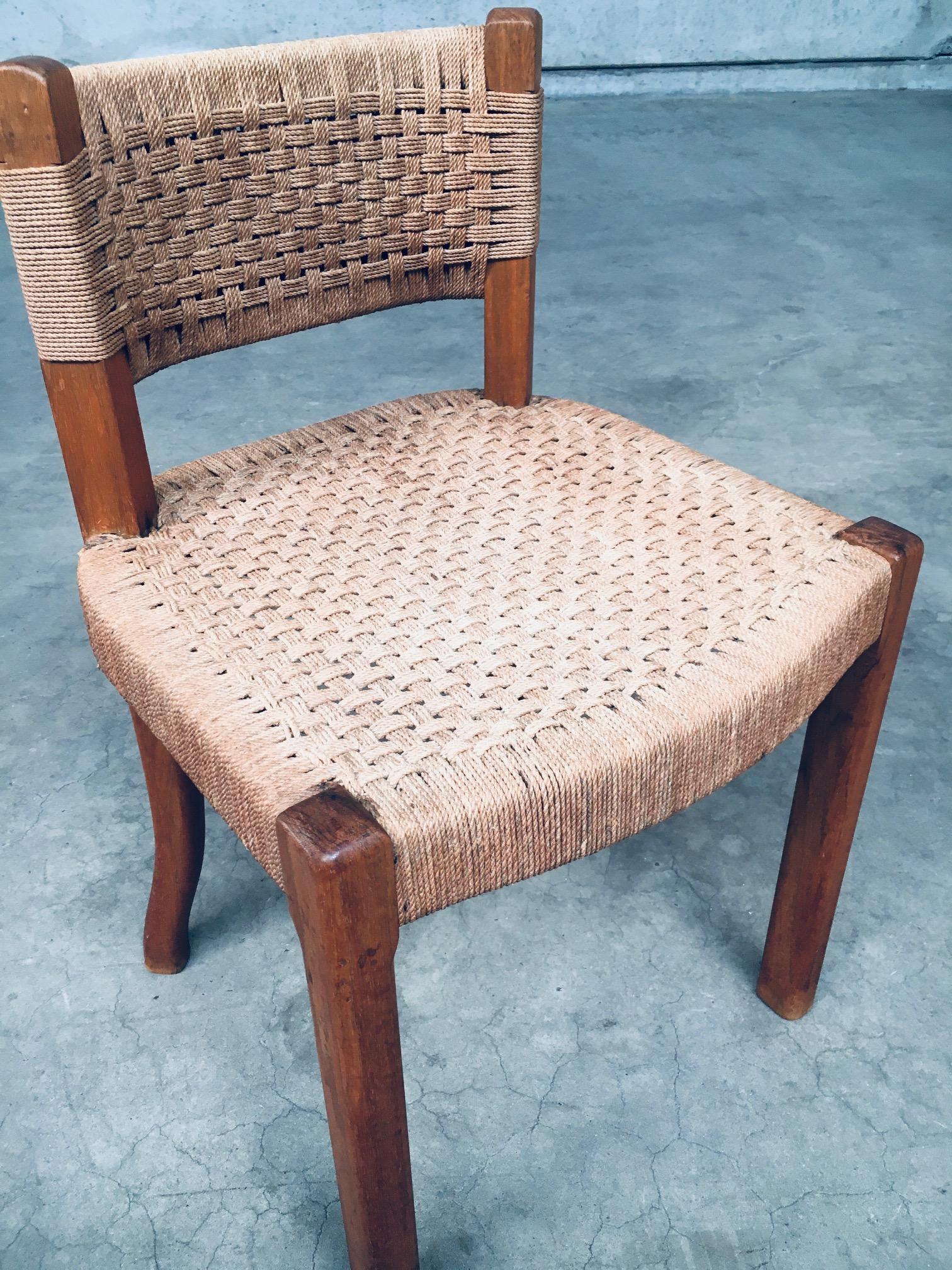 Chaise d'appoint en corde, design scandinave du milieu du siècle, Suède, années 1960 en vente 3