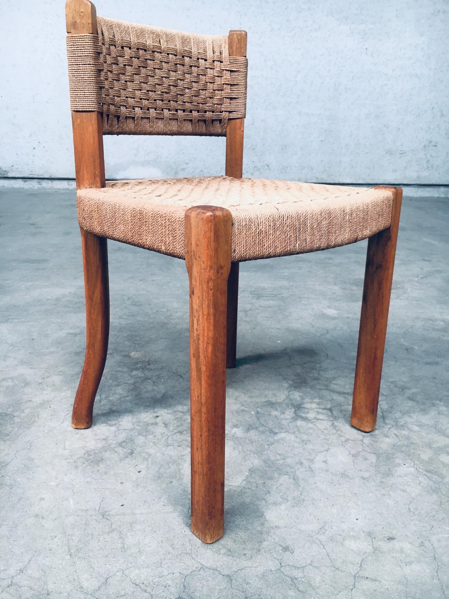 Chaise d'appoint en corde, design scandinave du milieu du siècle, Suède, années 1960 en vente 4