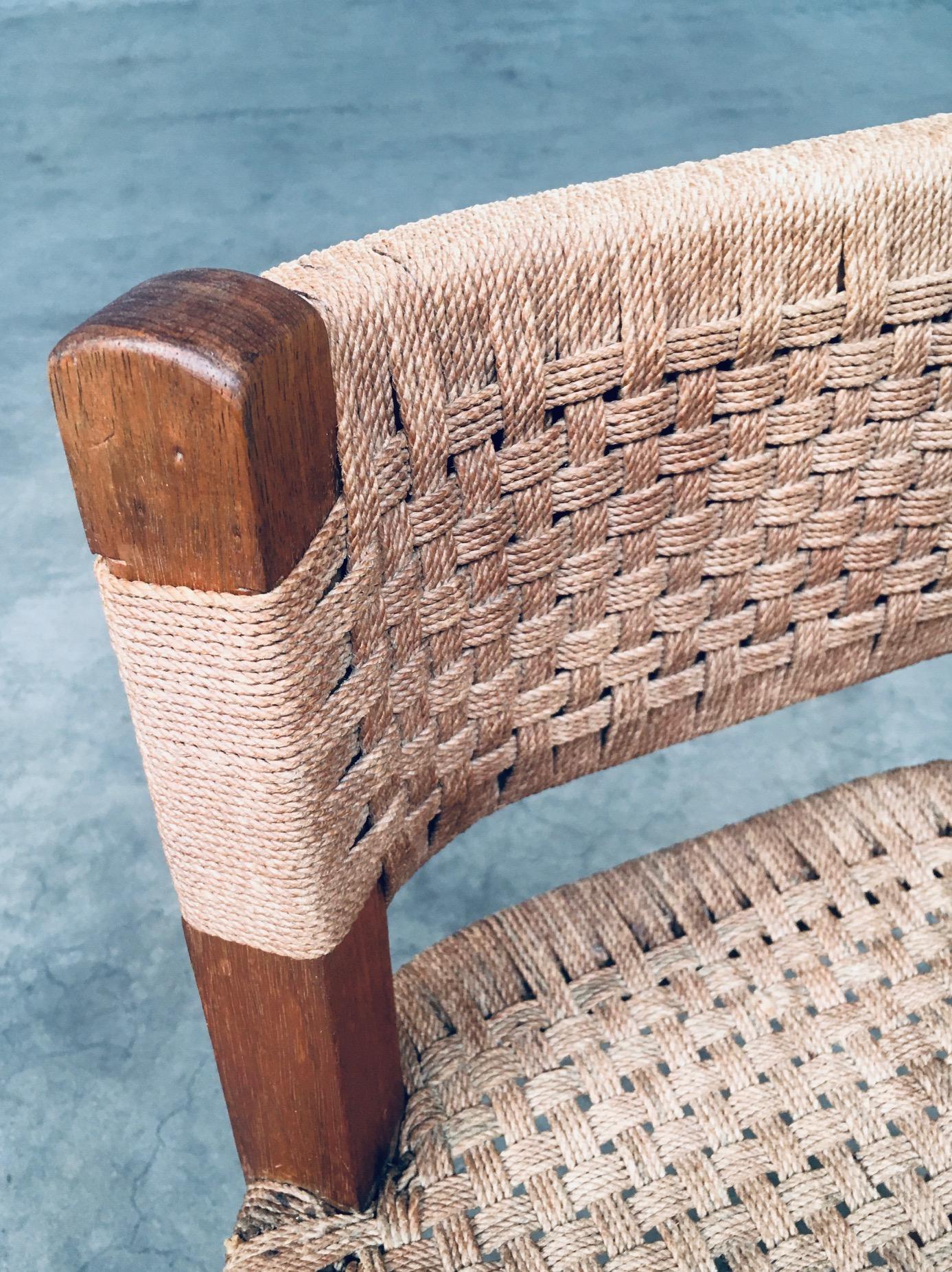 Chaise d'appoint en corde, design scandinave du milieu du siècle, Suède, années 1960 en vente 9