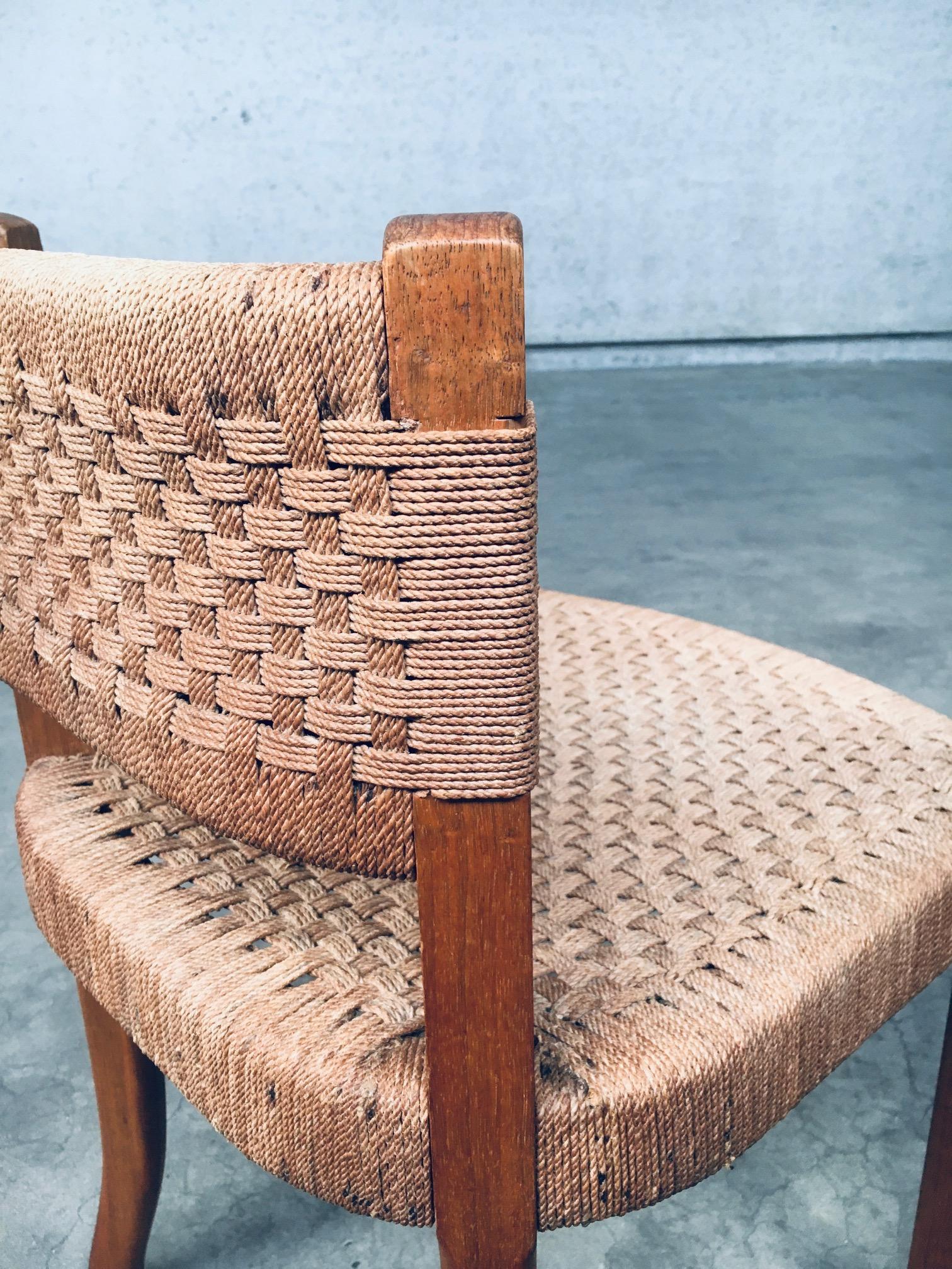 Chaise d'appoint en corde, design scandinave du milieu du siècle, Suède, années 1960 en vente 10