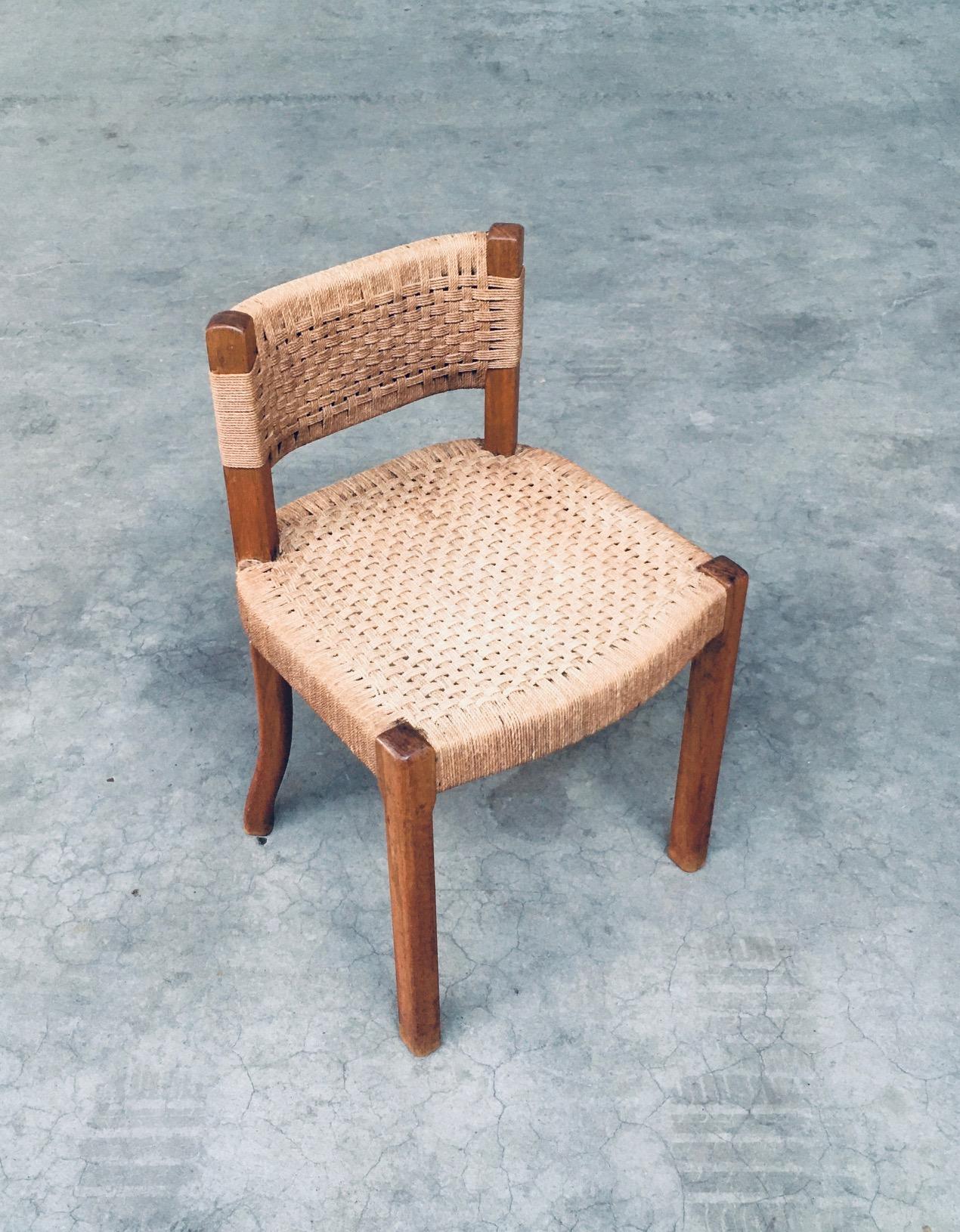 Suédois Chaise d'appoint en corde, design scandinave du milieu du siècle, Suède, années 1960 en vente