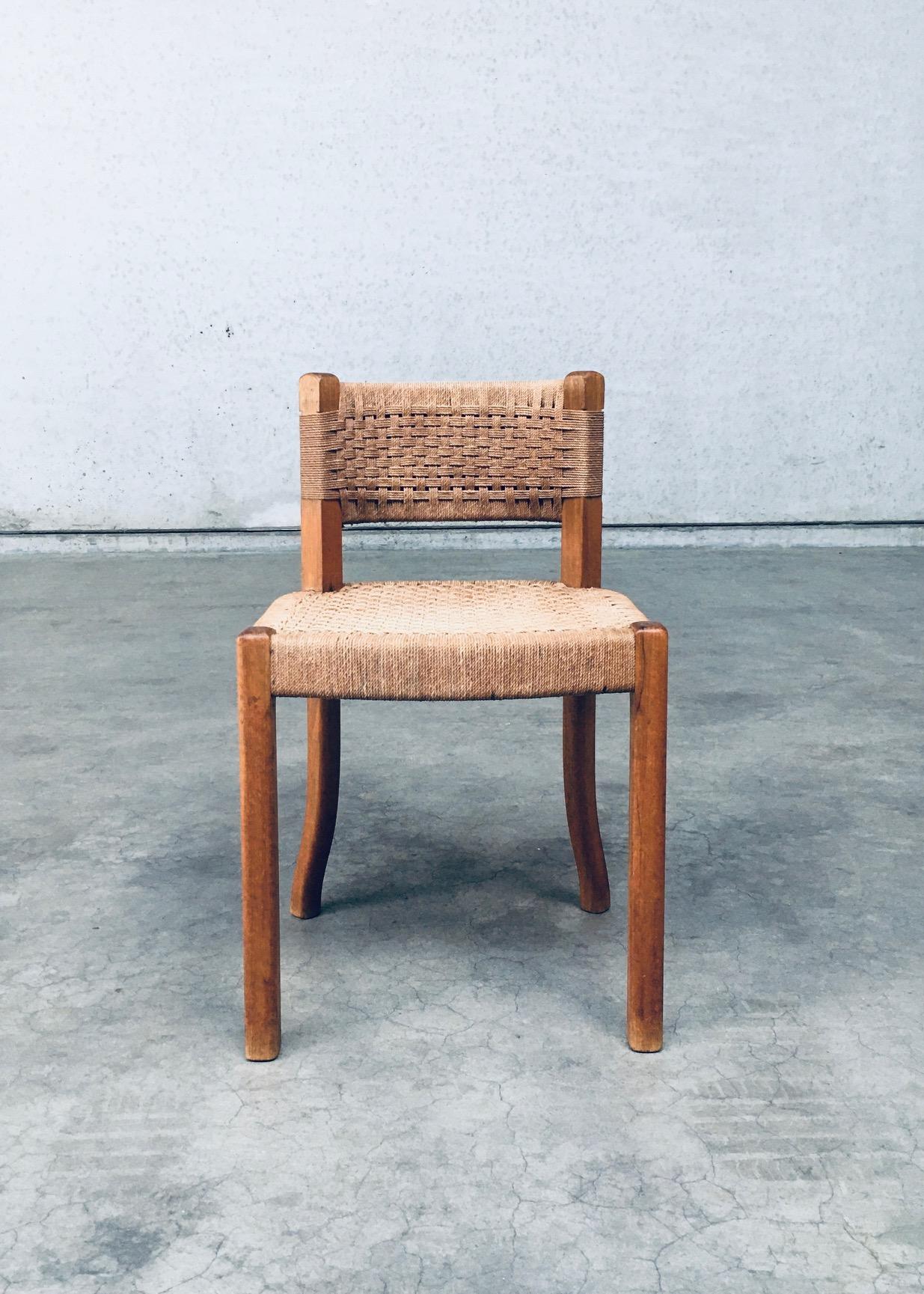 Tissage Chaise d'appoint en corde, design scandinave du milieu du siècle, Suède, années 1960 en vente