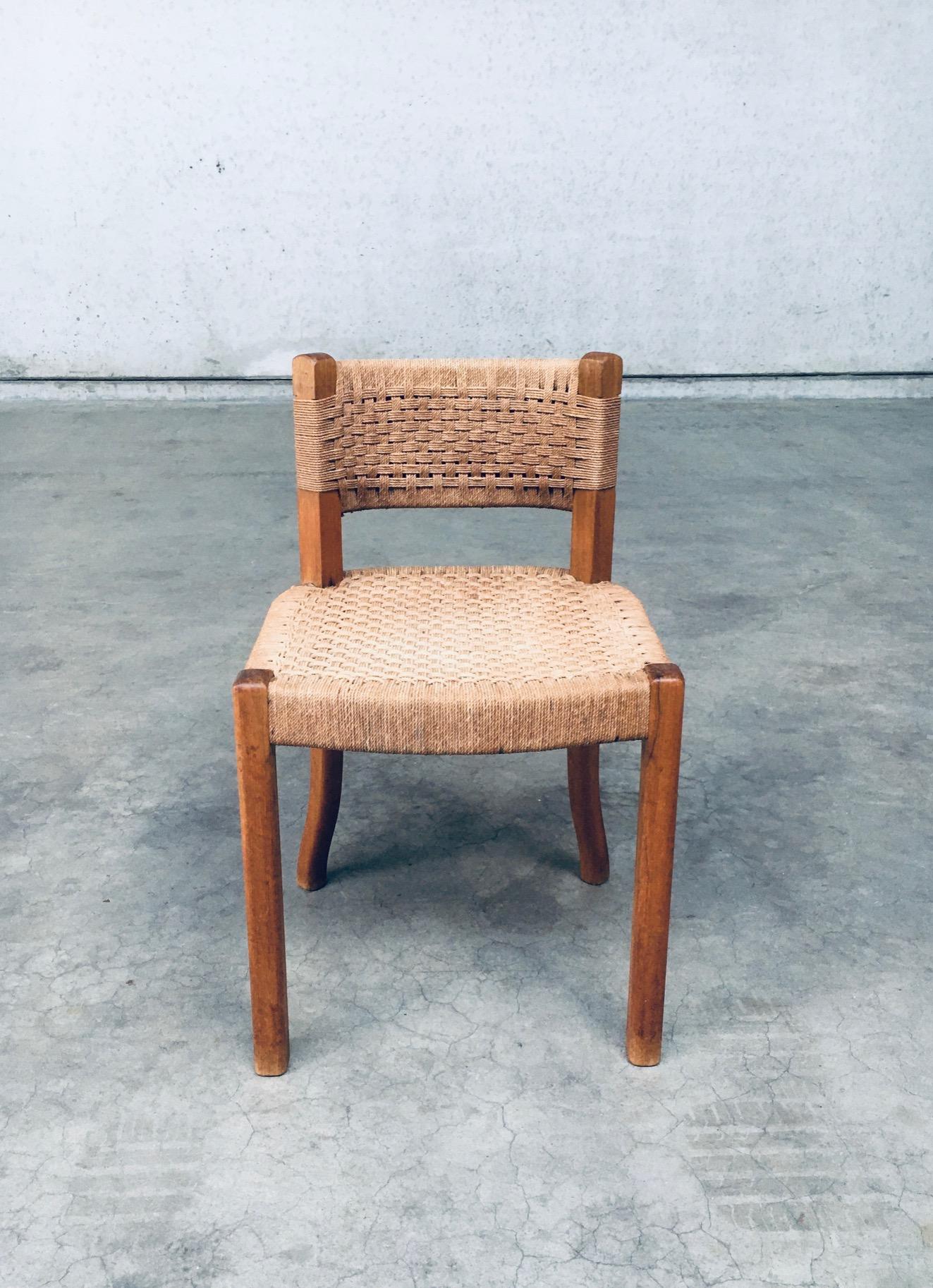 Chaise d'appoint en corde, design scandinave du milieu du siècle, Suède, années 1960 Bon état - En vente à Oud-Turnhout, VAN