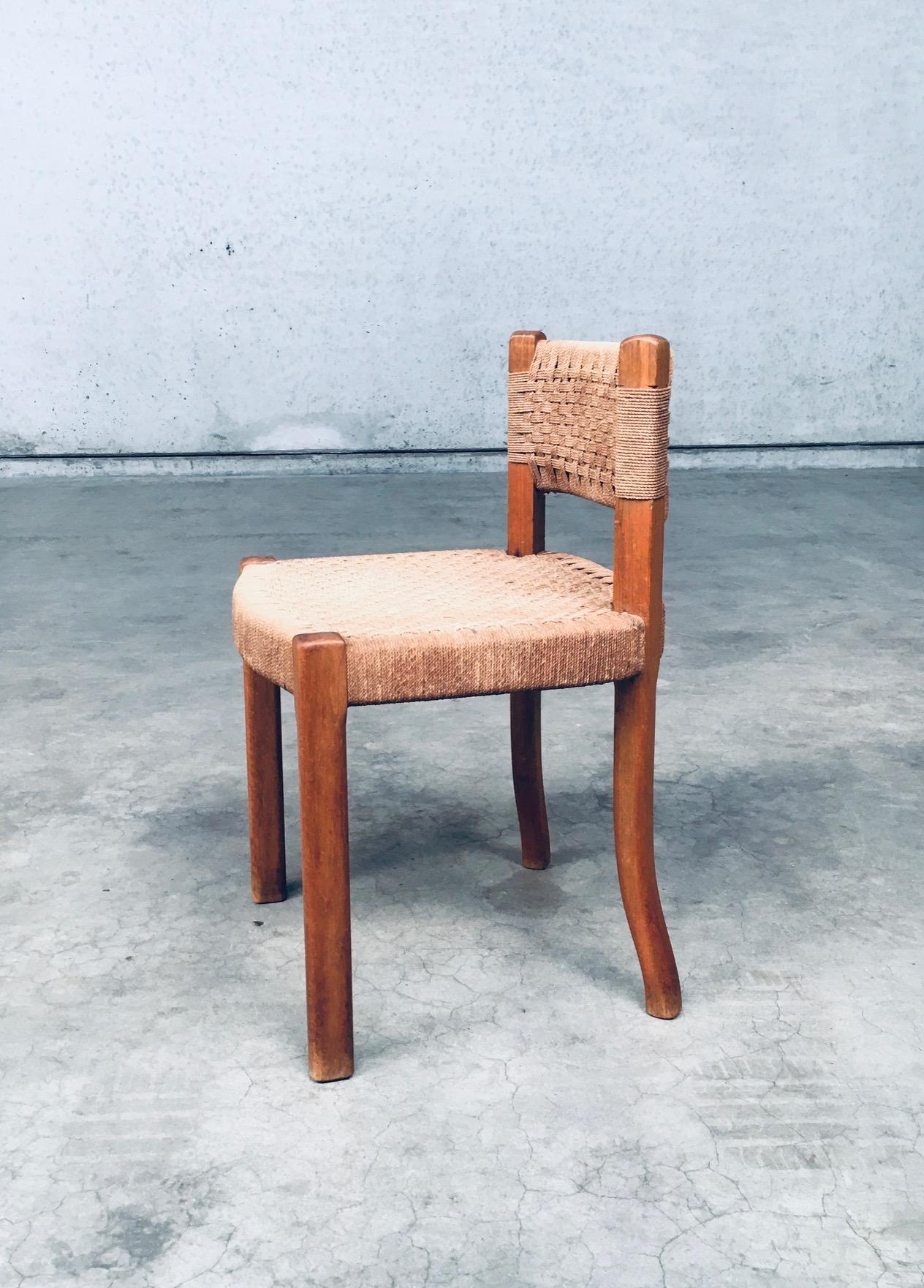Milieu du XXe siècle Chaise d'appoint en corde, design scandinave du milieu du siècle, Suède, années 1960 en vente
