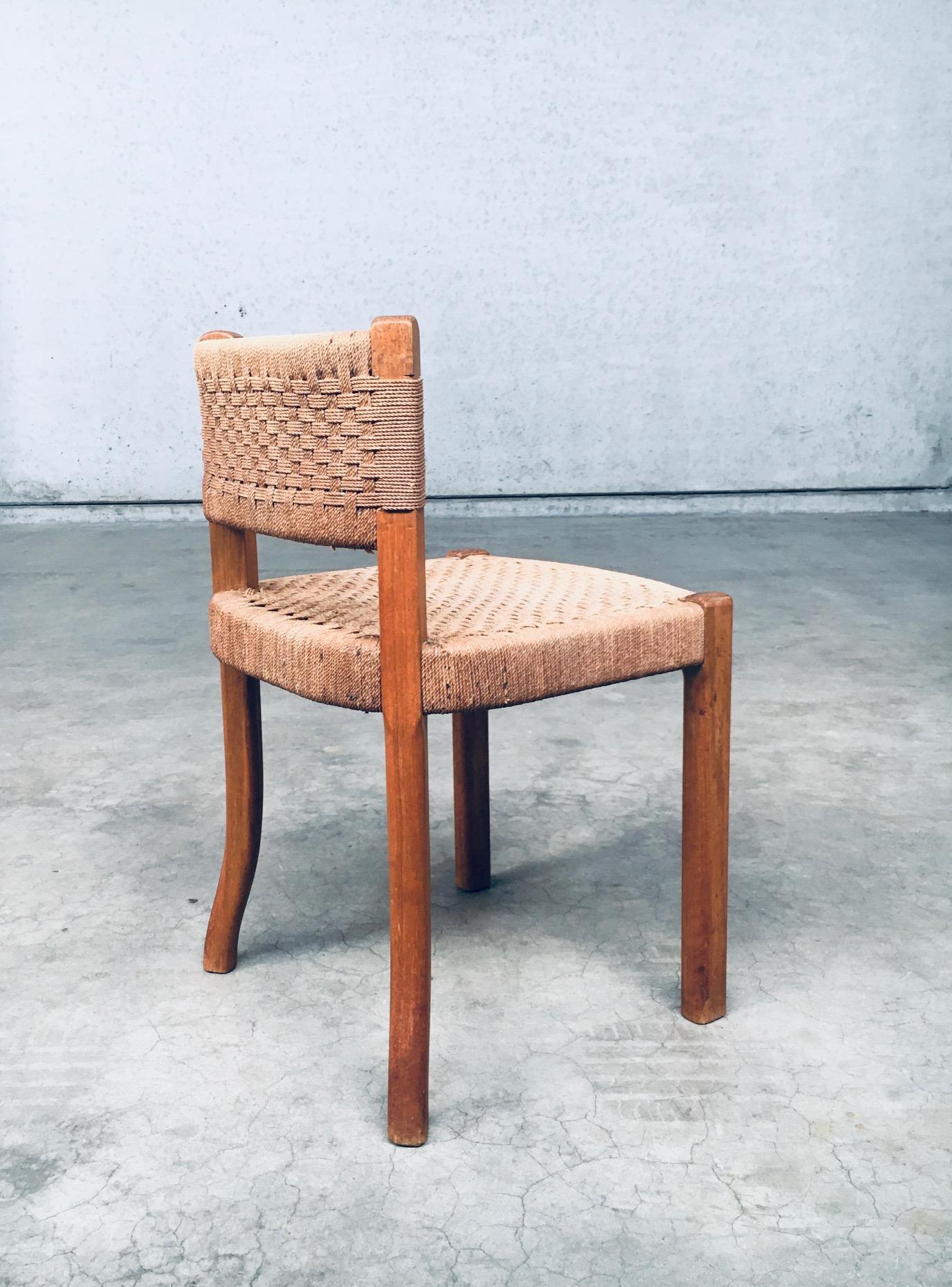 Chaise d'appoint en corde, design scandinave du milieu du siècle, Suède, années 1960 en vente 1