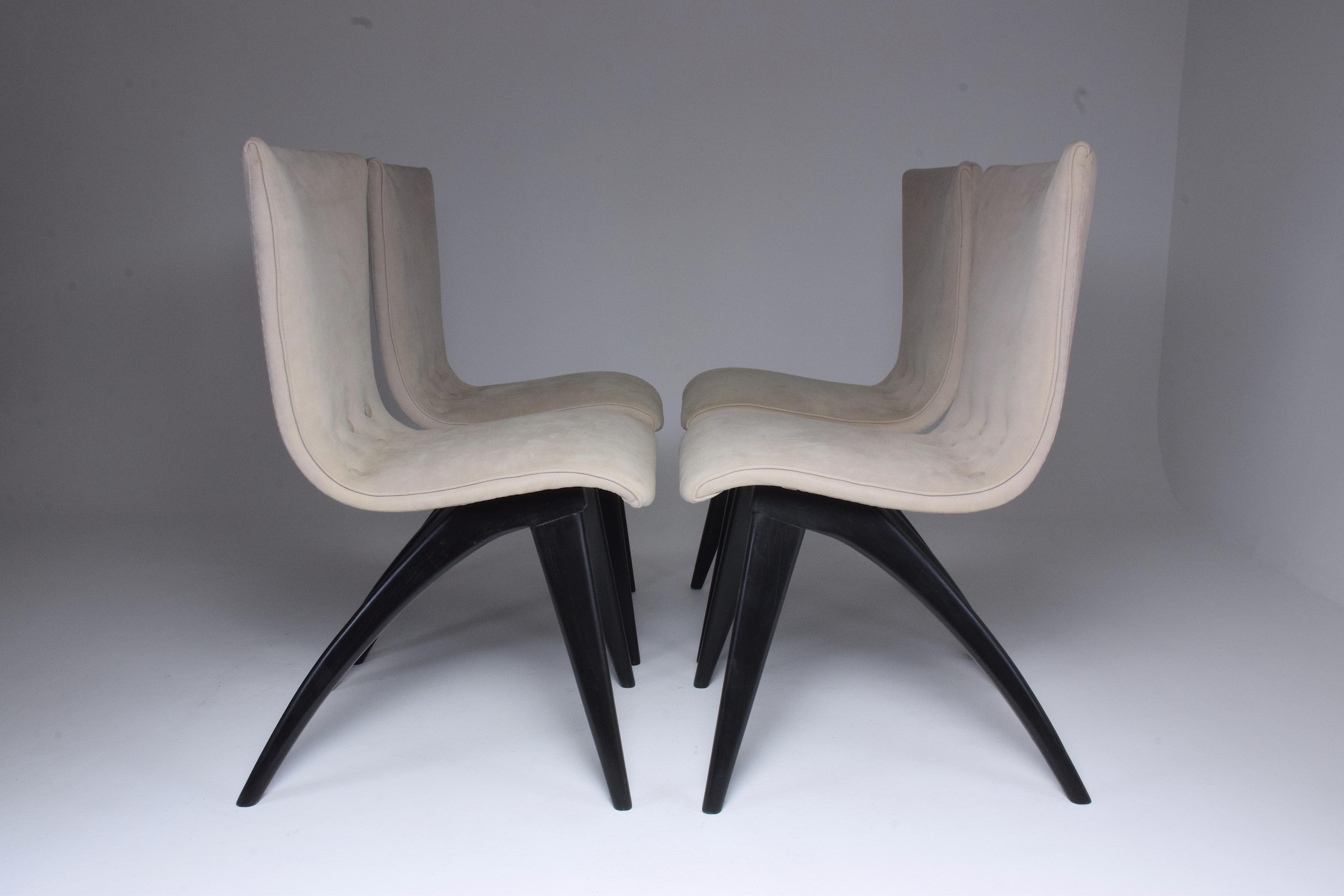 Dutch Midcentury Scandinavian Dining Chairs by CJ Van Os Culemborg, Set of Four, 1950s