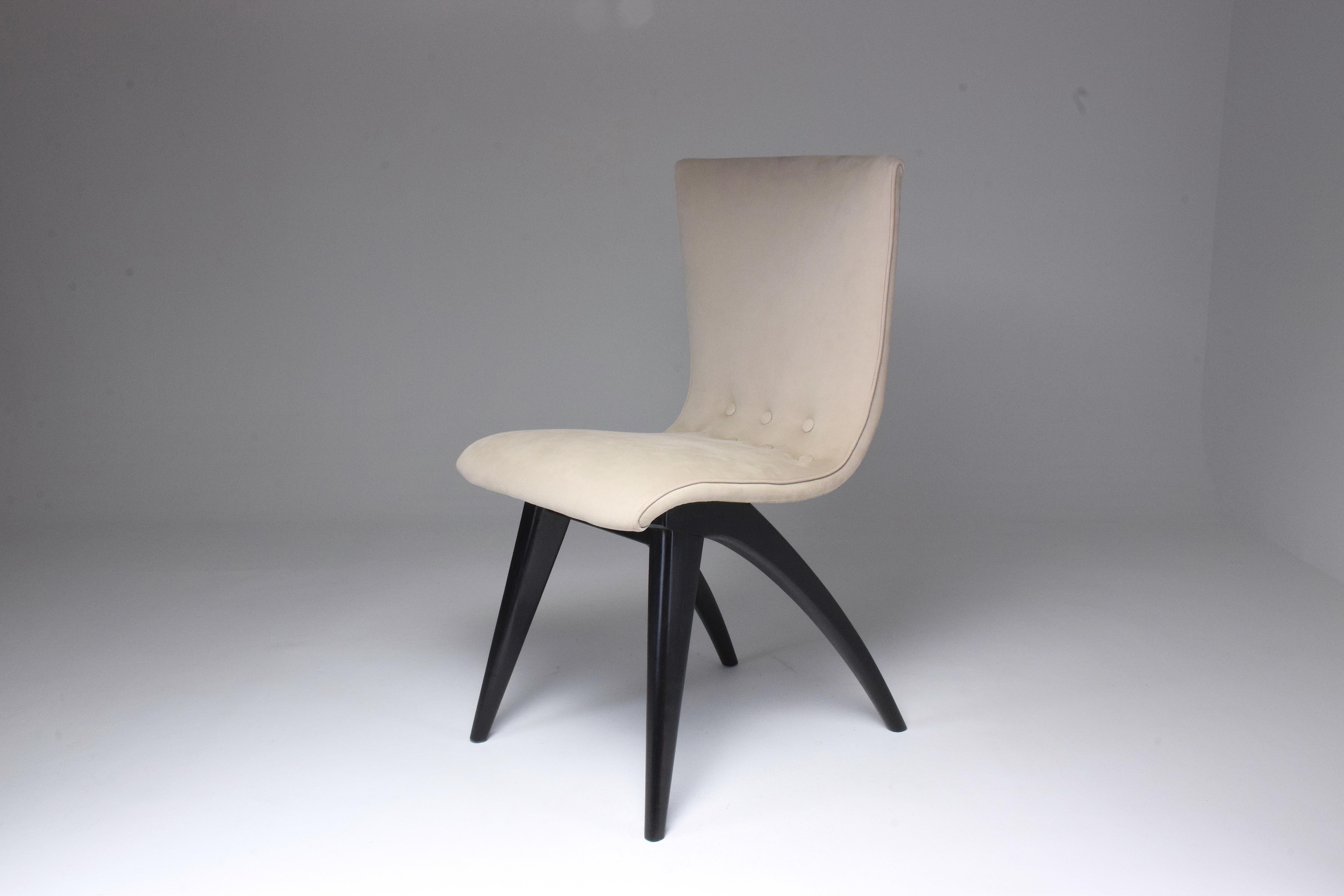 Upholstery Midcentury Scandinavian Dining Chairs by CJ Van Os Culemborg, Set of Four, 1950s