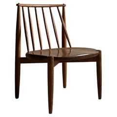 Skandinavischer Kaminstuhl aus Eiche aus der Mitte des Jahrhunderts, Bendt Winge für Aase Dreieri, 1950er Jahre