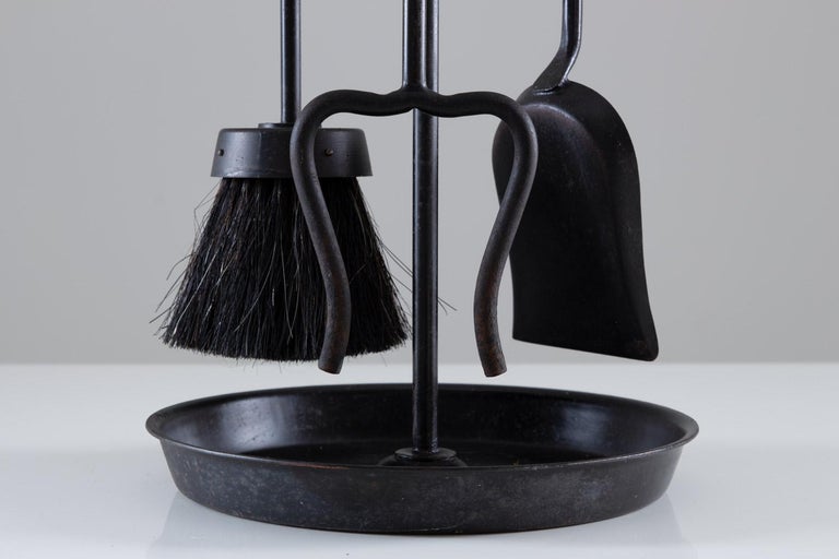 Midcentury Scandinavian Fireplace Tools by Ystad Metall at 1stDibs