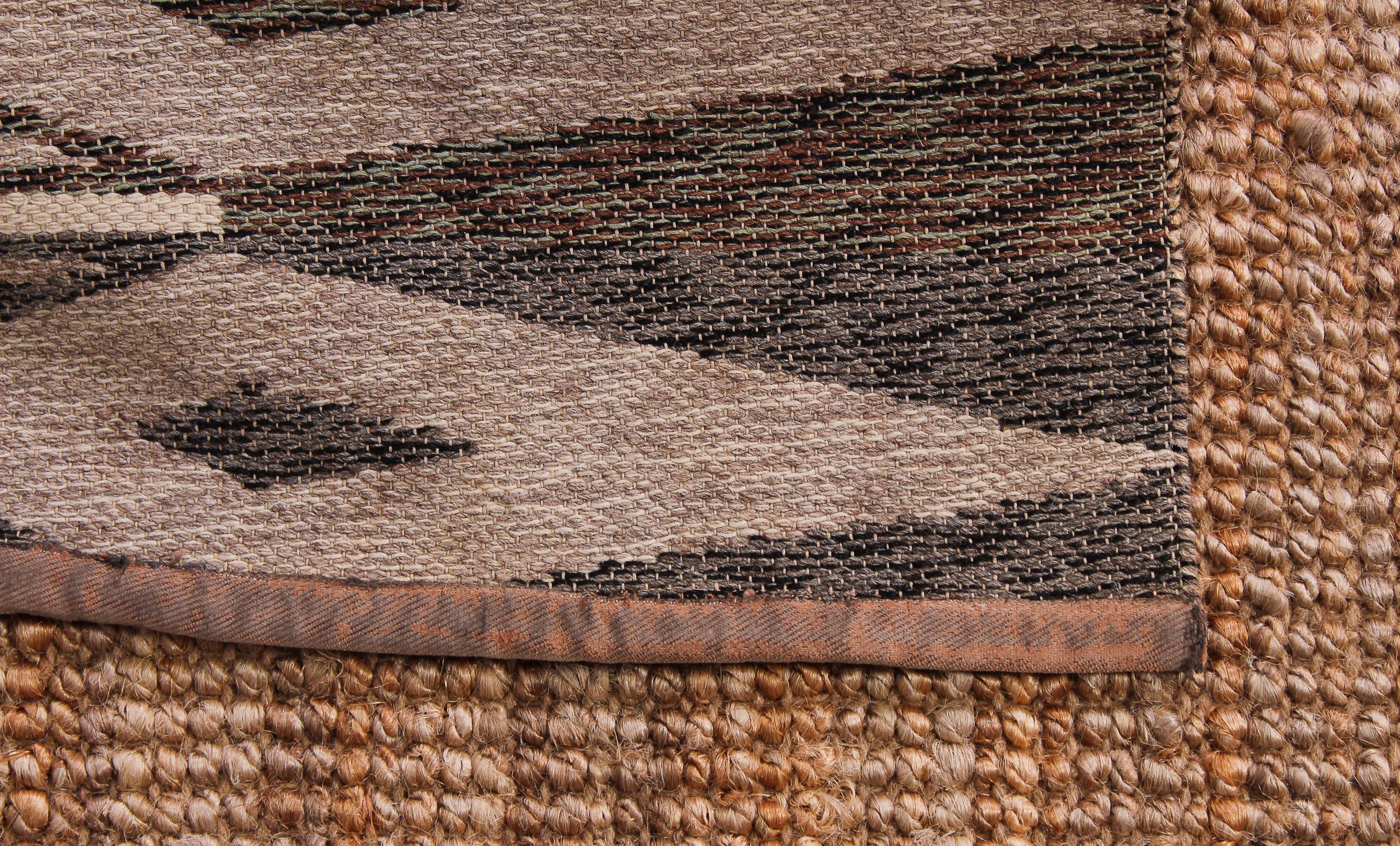 Midcentury Scandinavian Flat-Weave Gallery Carpet, 1950s For Sale 2
