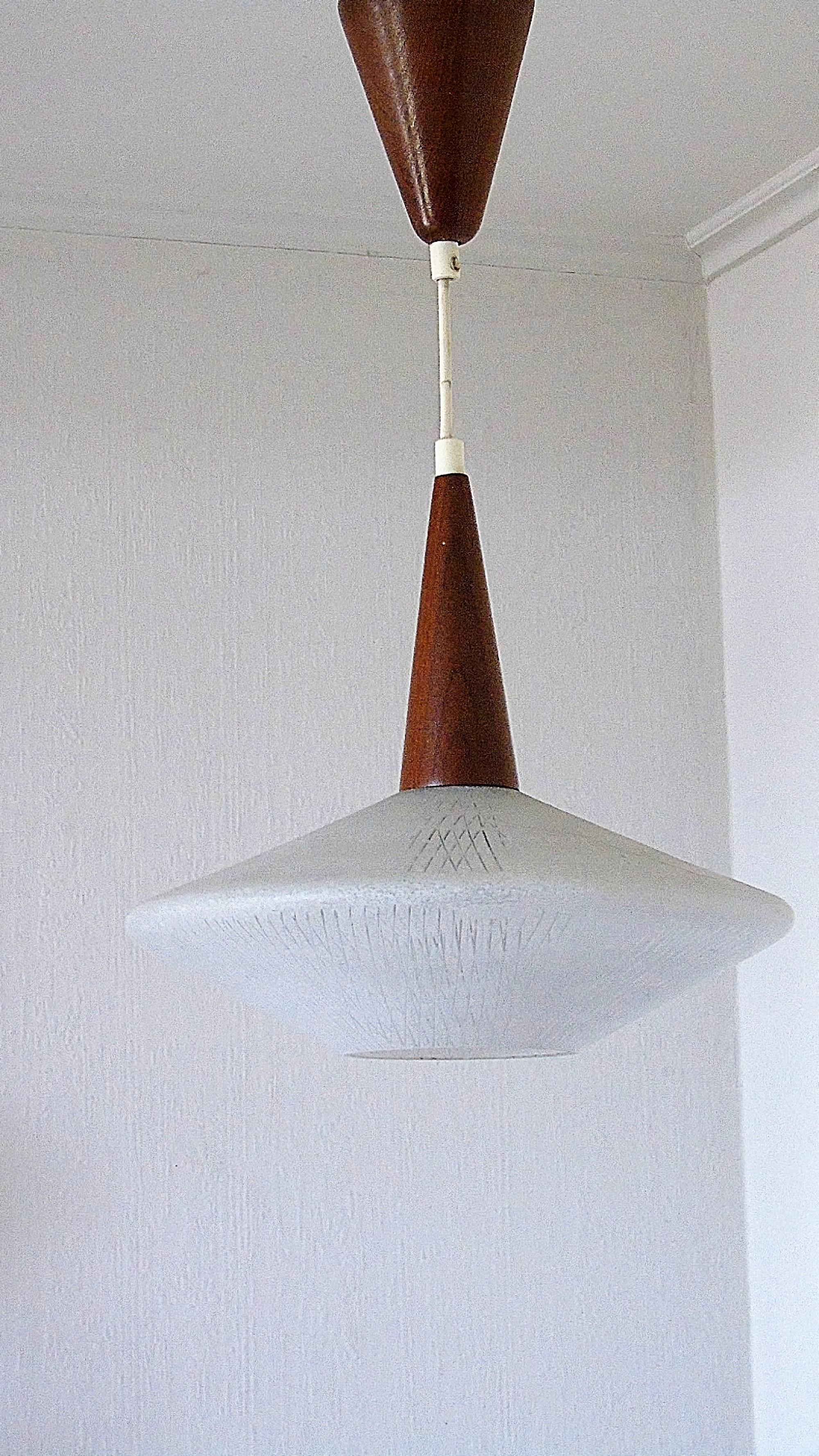 Mid-20th Century Midcentury Scandinavian Glass Pendant Light, 1960s