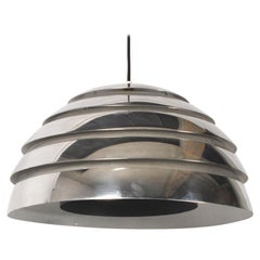 Midcentury Scandinavian Hans-Agne Jacobsson Swedish Ceiling Silver Lamp, 1960s