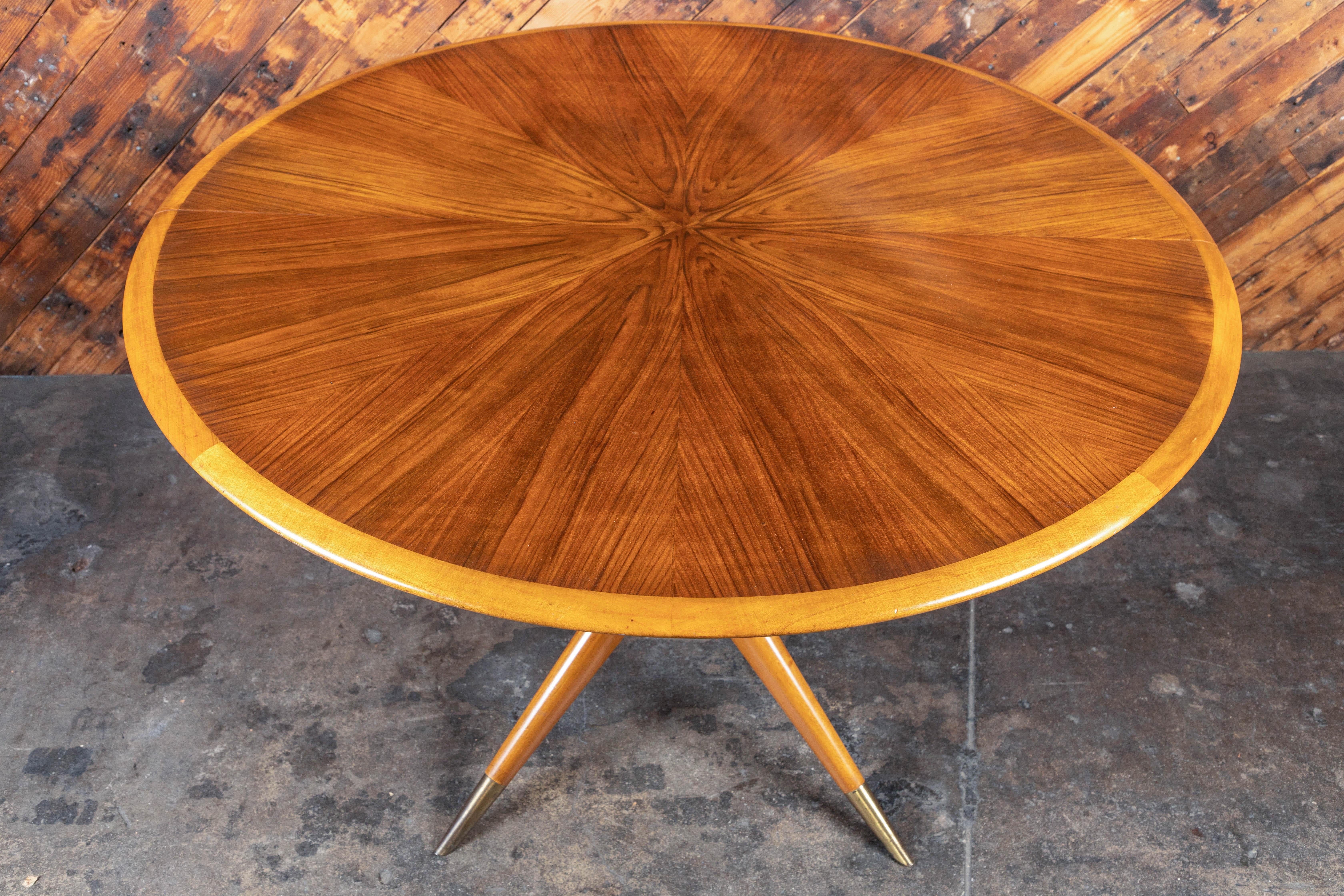 Mid-Century Modern Midcentury Scandinavian Inlaid Wood Dining Table by David Rosen for Nordiska Ko