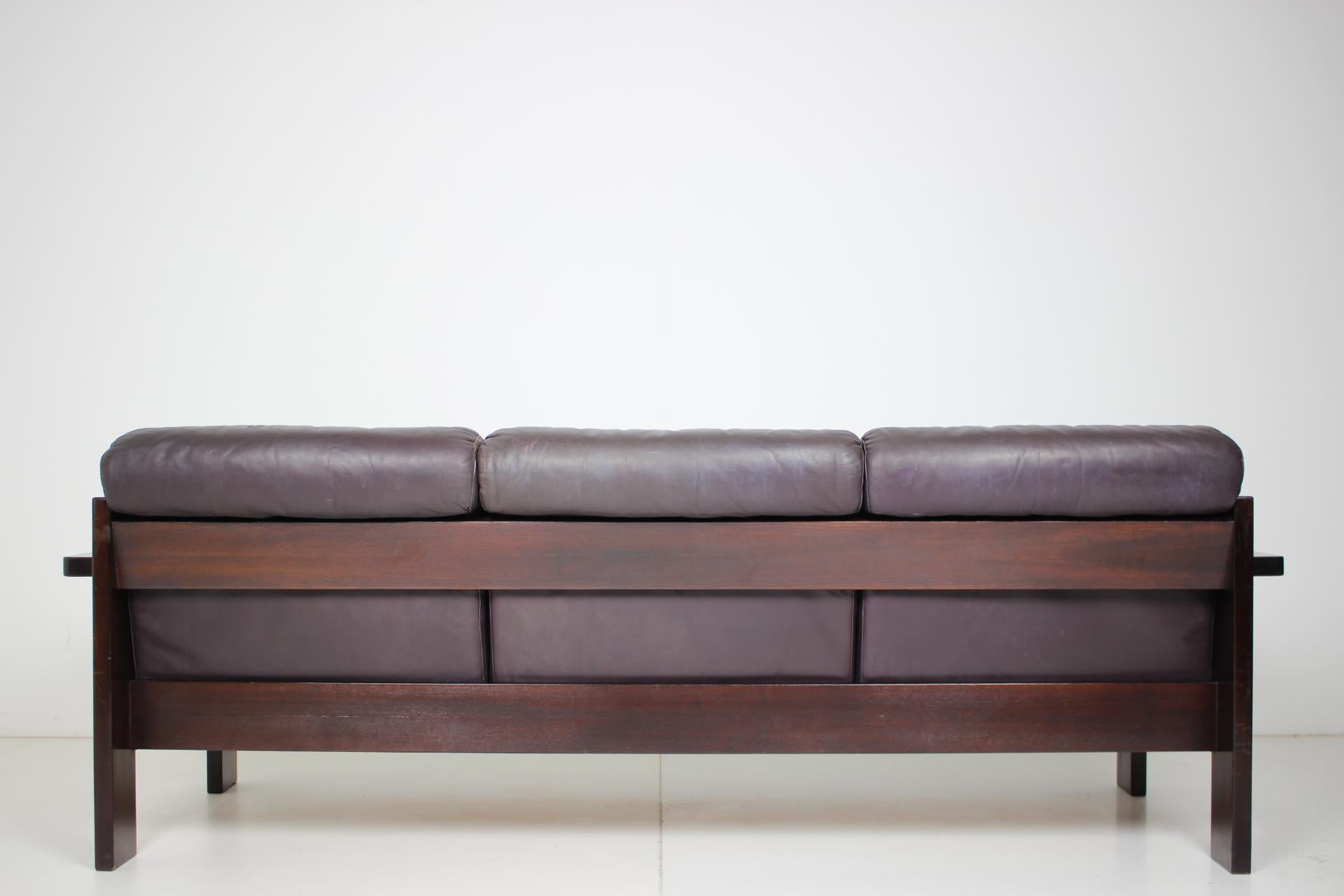 Scandinavian Modern Midcentury Scandinavian Leather Sofa, 1960s