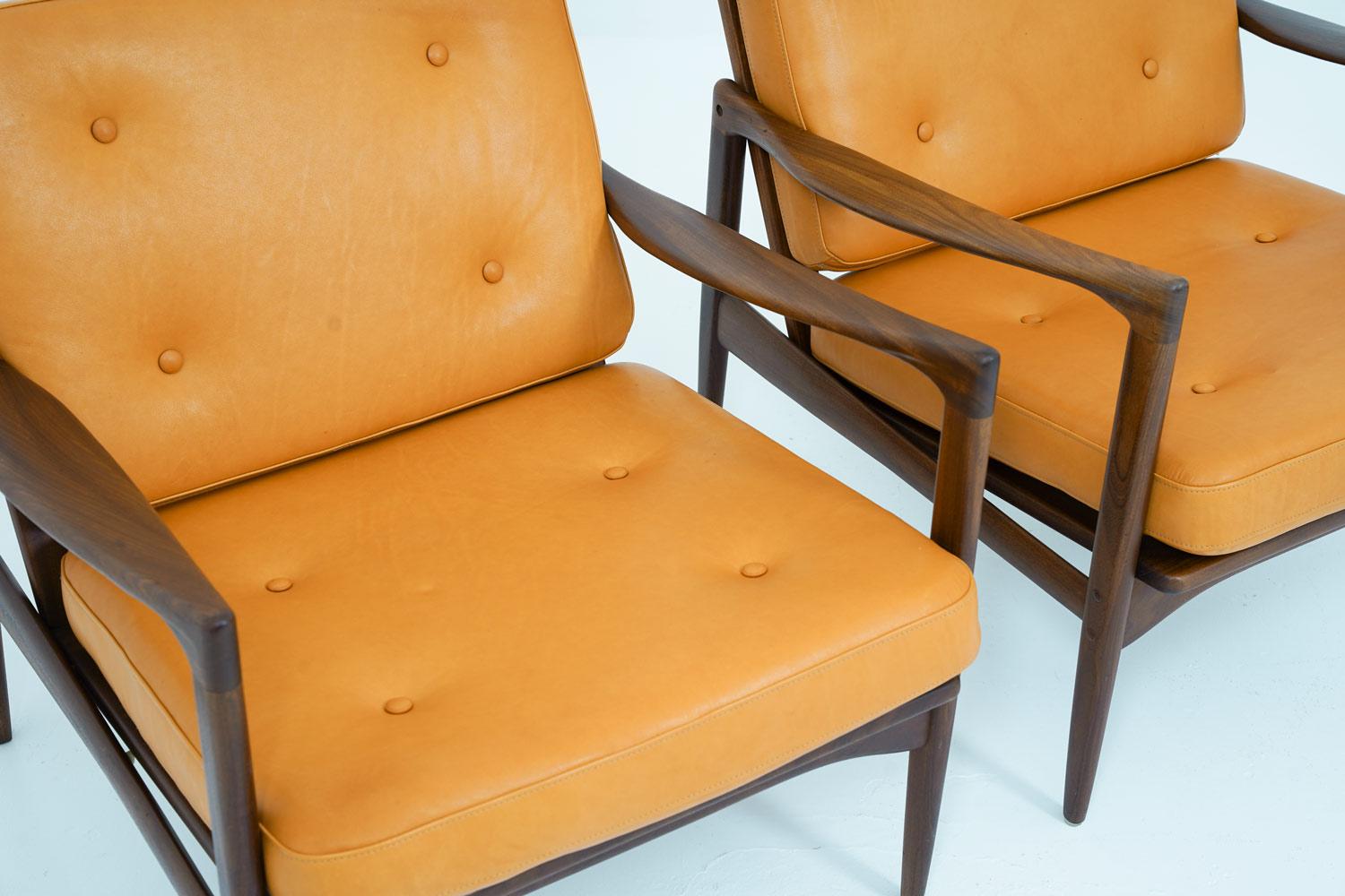 Swedish Midcentury Scandinavian Lounge Chairs 