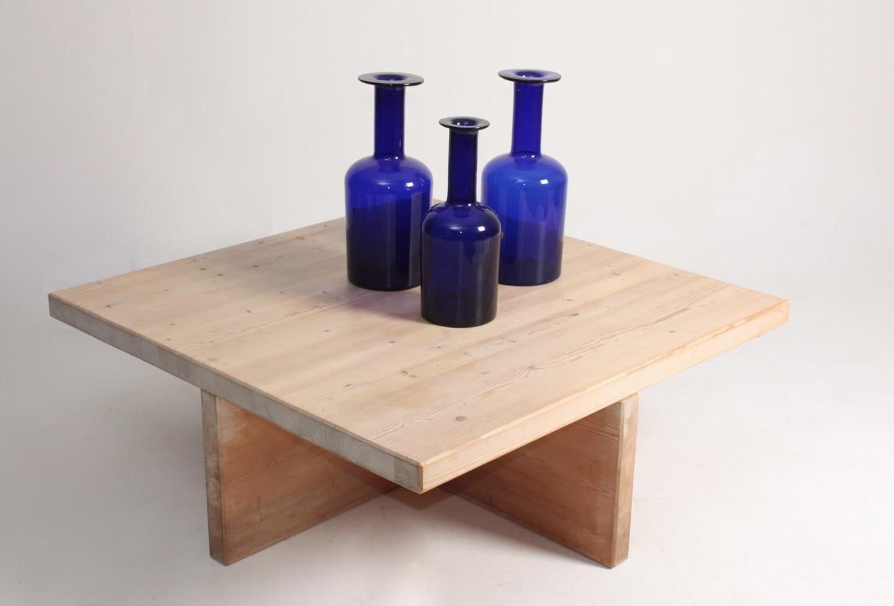 Mid-20th Century Midcentury Scandinavian Low Table in Solid Patinated Pine, 1950s