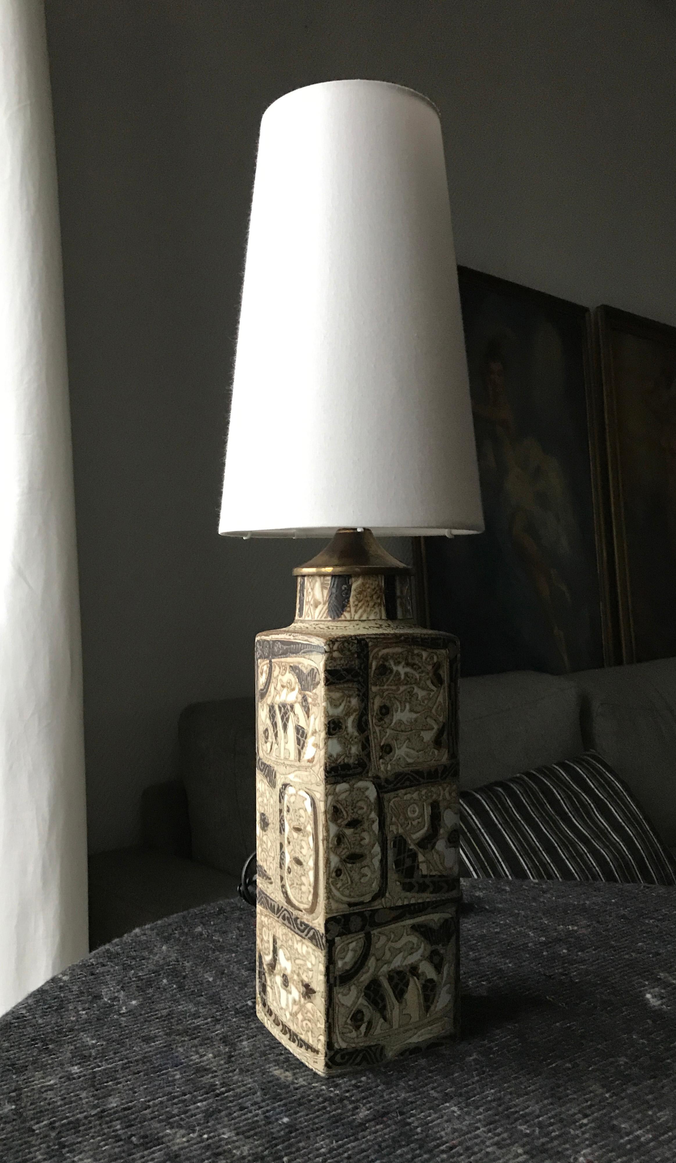 Midcentury Scandinavian Modern Design Royal Copenhagen Baca Table Lamp For Sale 12