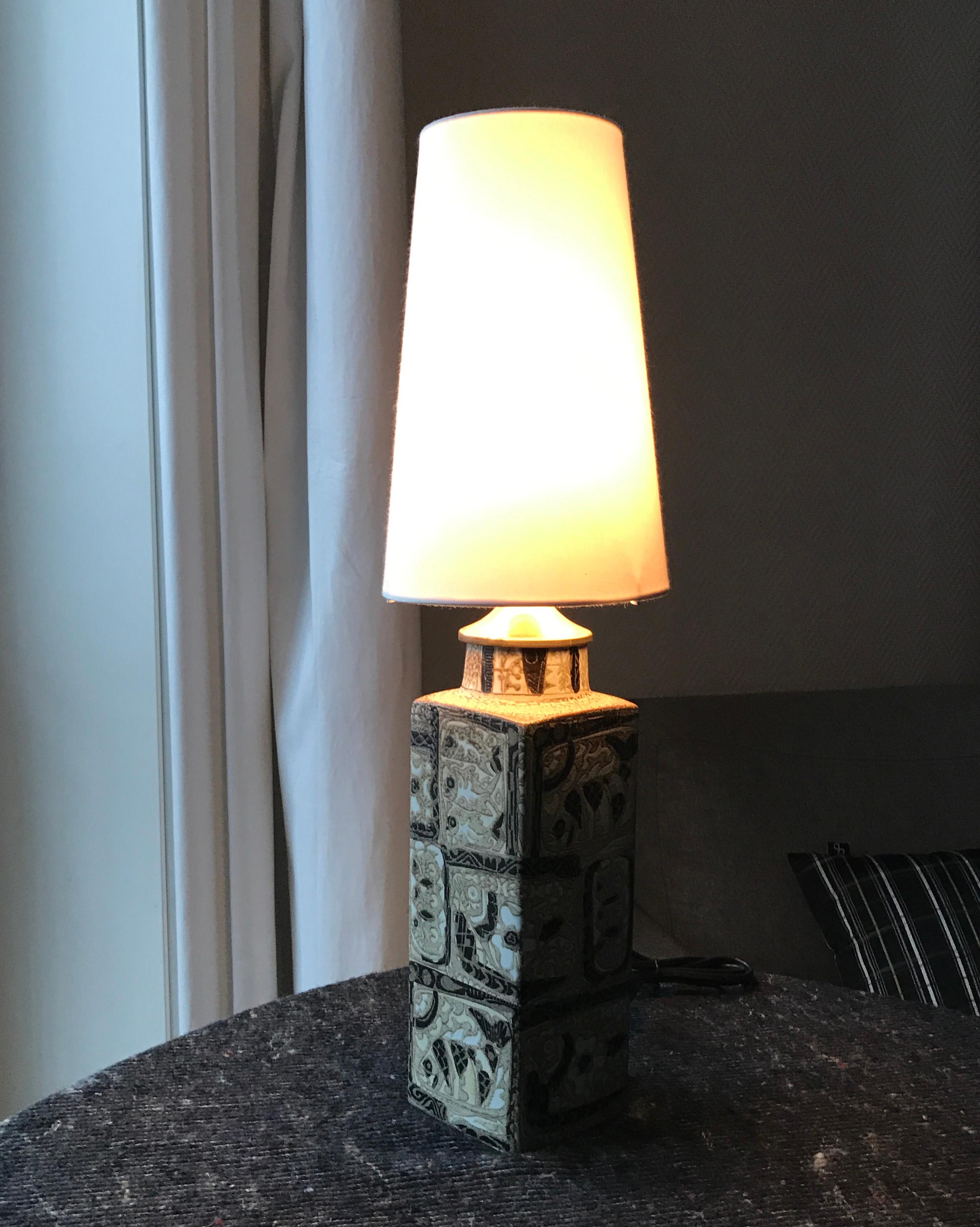 Midcentury Scandinavian Modern Design Royal Copenhagen Baca Table Lamp For Sale 14
