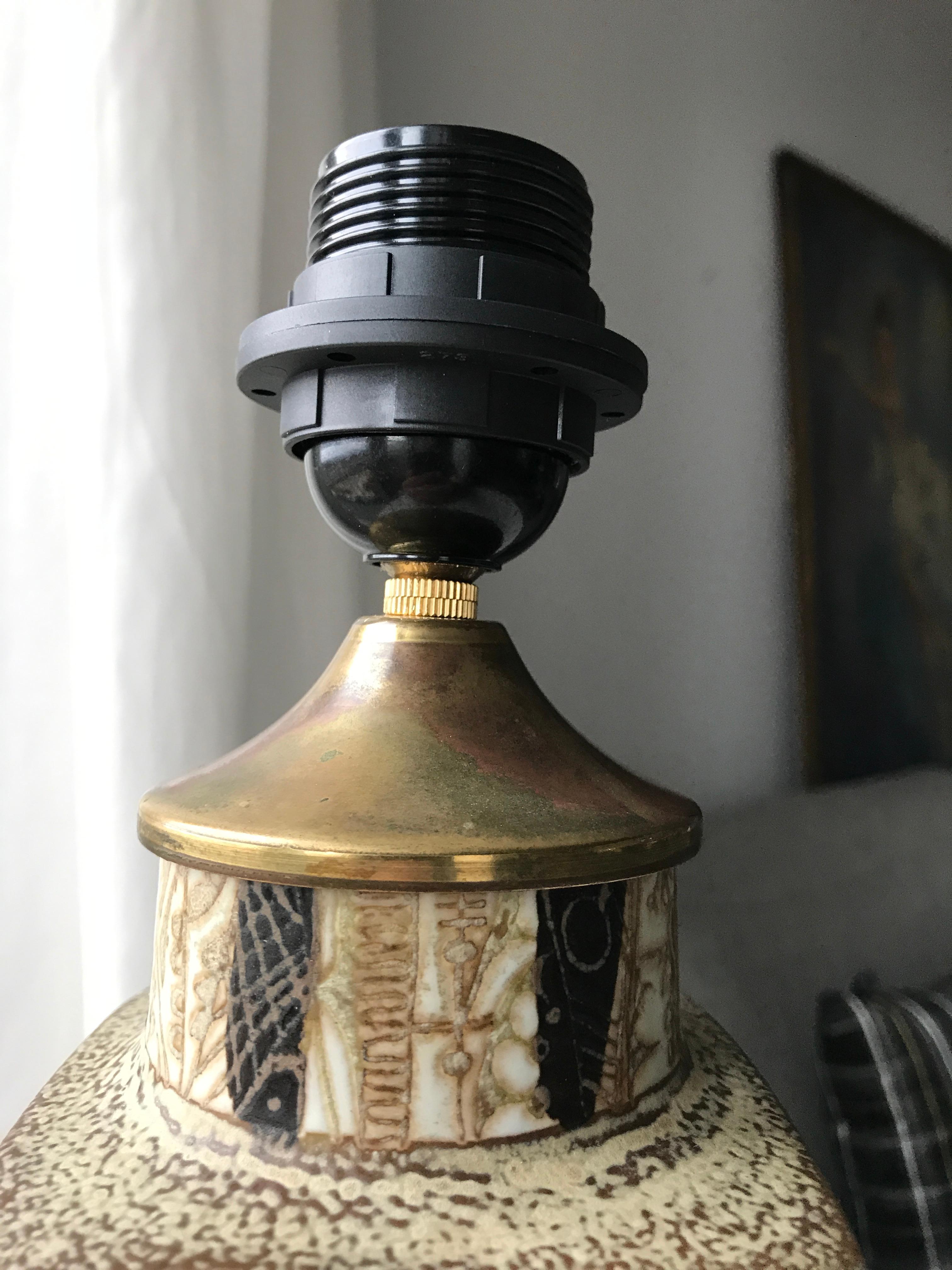 Midcentury Scandinavian Modern Design Royal Copenhagen Baca Table Lamp For Sale 1