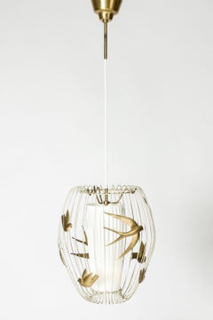 Lampada a sospensione scandinava del Medioevo di Hans Bergström, Svezia, anni '1940