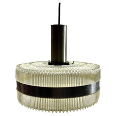 Midcentury Scandinavian Pendant Light 1 fittings E27 with Acrylic Optical Shade