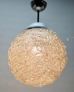 Mid-Century Scandinavian Pendant Light, with Acrylic Optical Shade